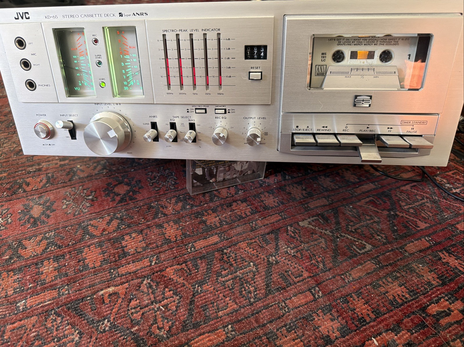 Vintage  1978 JVC Hi Fi Cassette Tape Deck KD-65 Tested Good Clean 👍