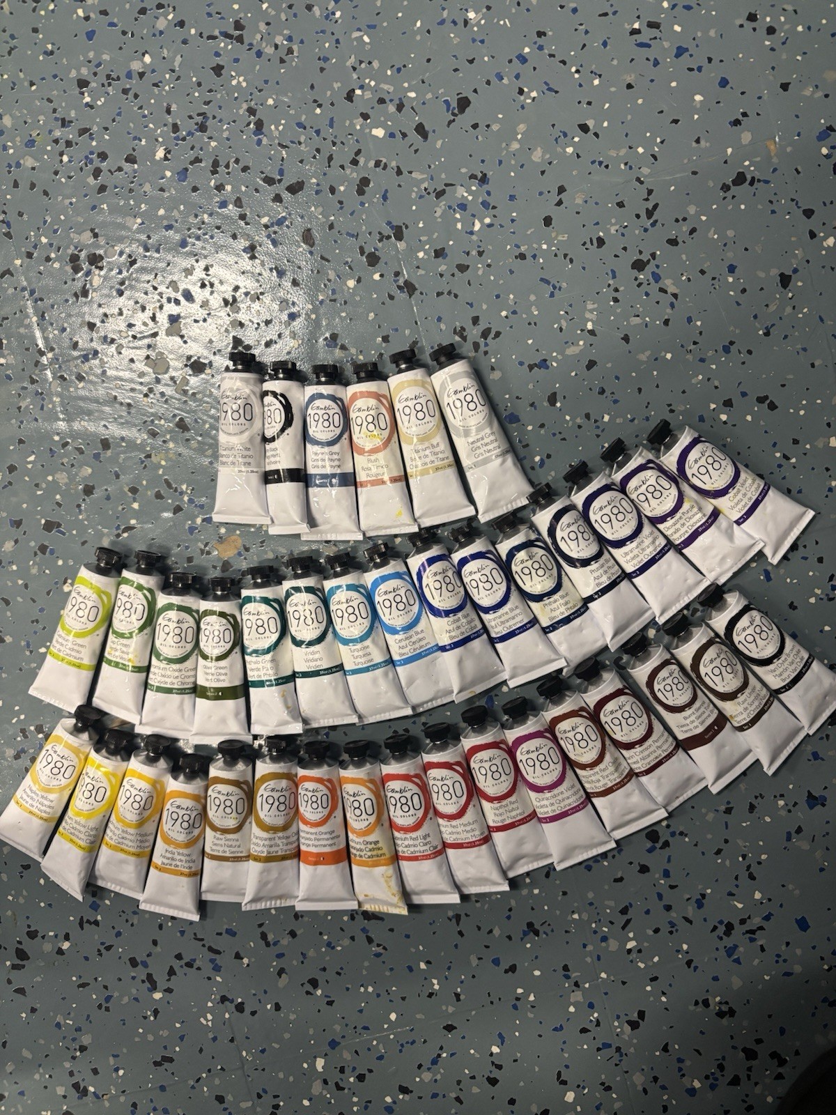 LOT of 38 GAMBLIN 1980 OIL COLORS PAINT 37 mL TUBES NEW