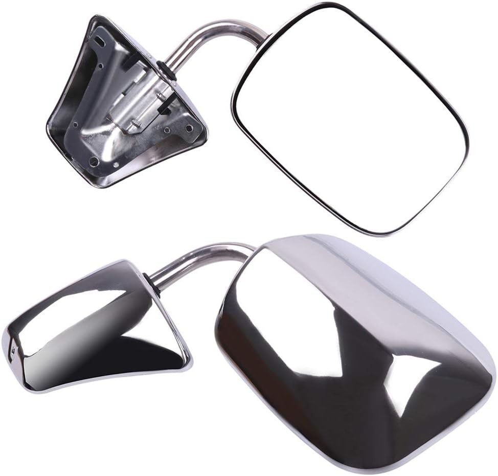 Chrome Side View Mirror Set for Chevy GMC Trucks 1973 1991 Manual Folding Pair Chrome Side View Mirror Set for Chevy GMC Trucks 1973 1991 Manual Folding Pair