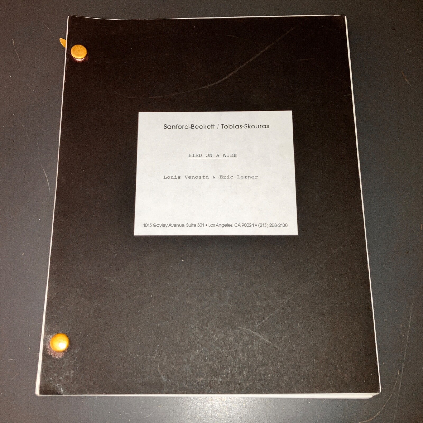 BIRD ON A WIRE (1990) Mel Gibson Goldie Hawn Production Draft Script COA