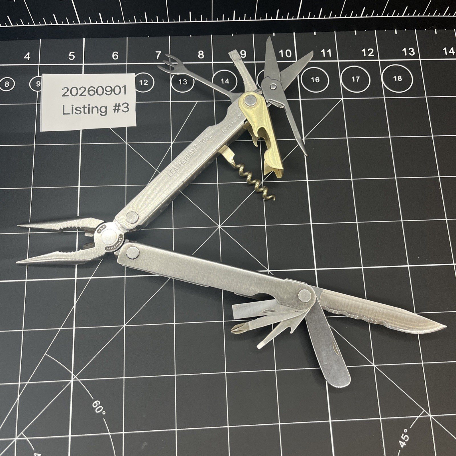 CLEAN Rare Leatherman Flair Folding Multi-Tool Stainless Knife Pliers USA CLEAN Rare Leatherman Flair Folding Multi-Tool Stainless Knife Pliers USA