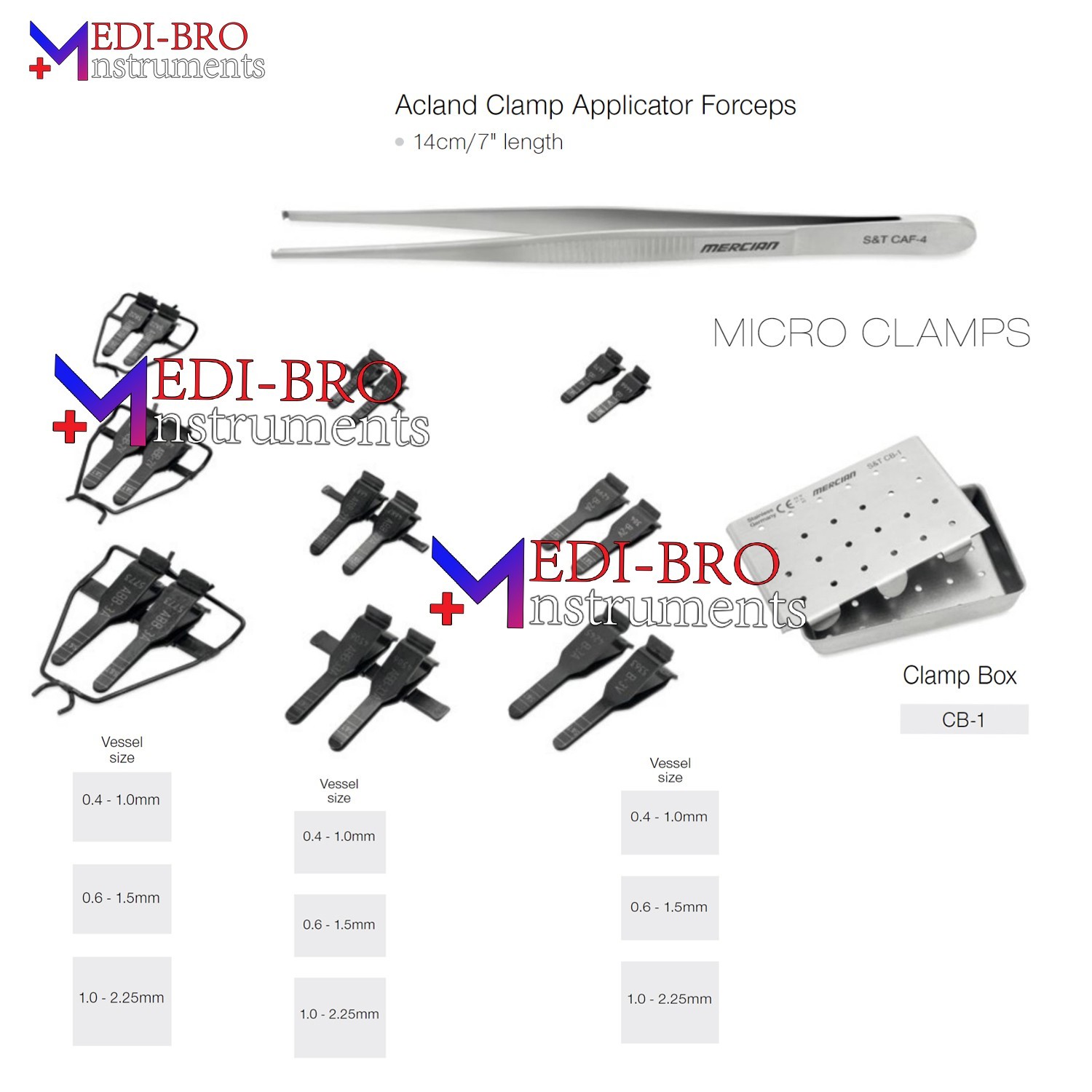 Acland Micro Vascular Clamps Forceps Plastic Surgery & Neurosurgery Acland Micro Vascular Clamps Forceps Plastic Surgery & Neurosurgery