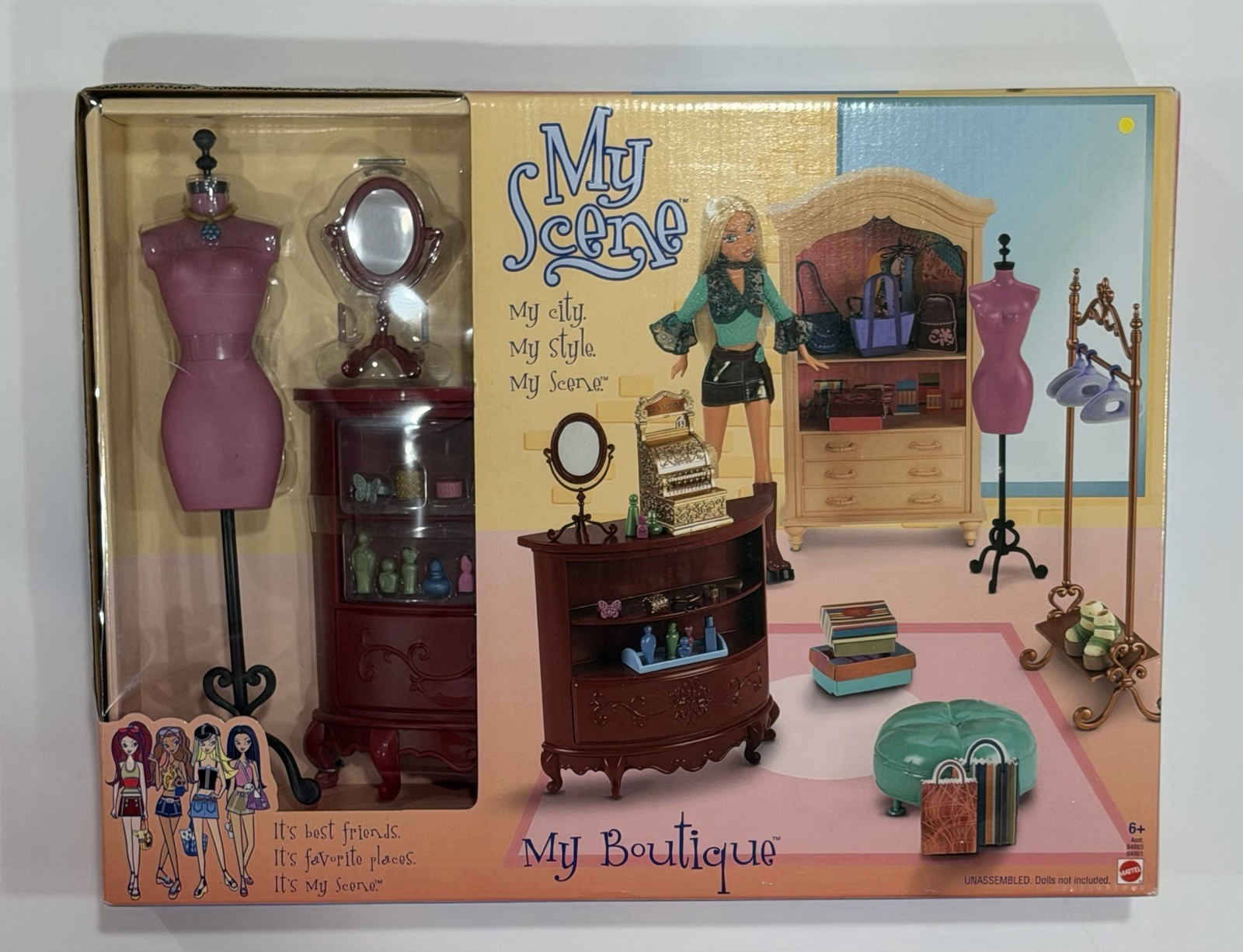 New Barbie My Scene My Boutique Playset 2003 Mattel Dresser & more Playset New Barbie My Scene My Boutique Playset 2003 Mattel Dresser & more Playset