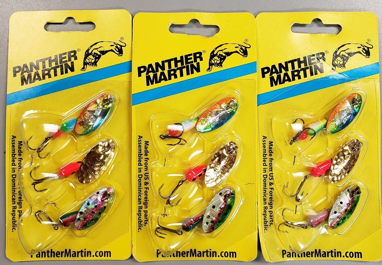3-Panther Martin Trout Bass Spinners 1/8 Oz OD3 3 x 3 Packs 3-Panther Martin Trout Bass Spinners 1/8 Oz OD3 3 x 3 Packs