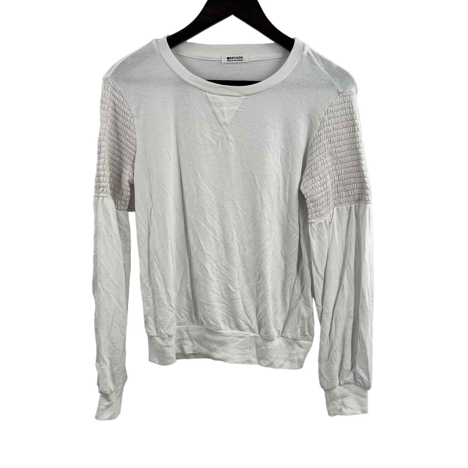 LAMade White Crewneck Long Sleeve Top Medium LAMade White Crewneck Long Sleeve Top Medium