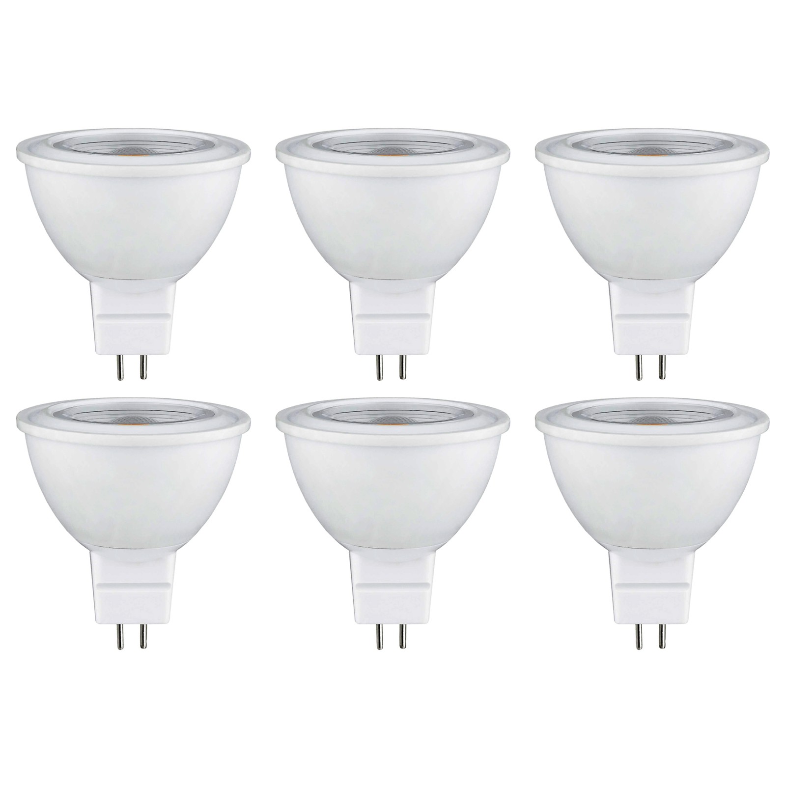 6 Pack Sunlite MR16 LED Bulb, 120V, 5 Watt, 3000K, GU5.3 Base, Energy Saving