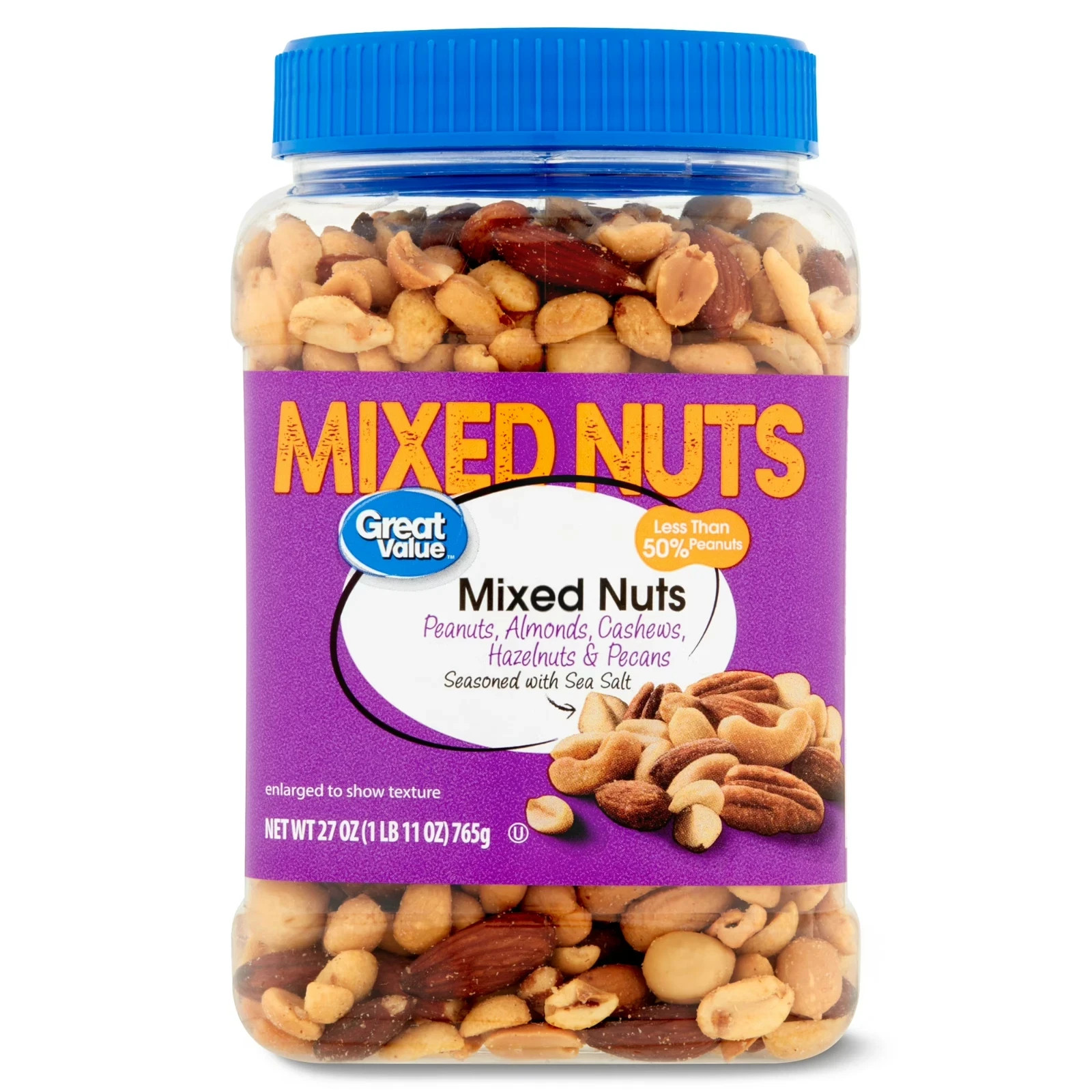 Great Value Mixed Nuts with Peanuts, 27 oz Great Value Mixed Nuts with Peanuts, 27 oz