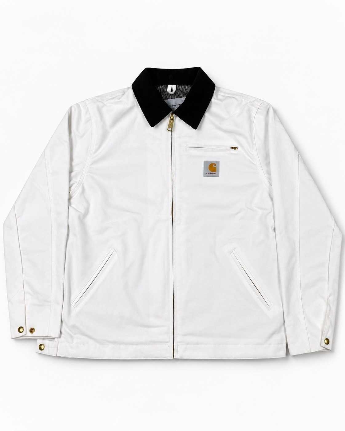 Carhartt WIP White Jacket with Black Collar - Size M