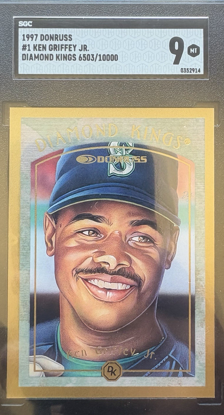KEN GRIFFEY JR. 1997 Donruss Diamond Kings #1 * #6503/10000 * SGC 9 MT * LOW POP KEN GRIFFEY JR. 1997 Donruss Diamond Kings #1 * #6503/10000 * SGC 9 MT * LOW POP