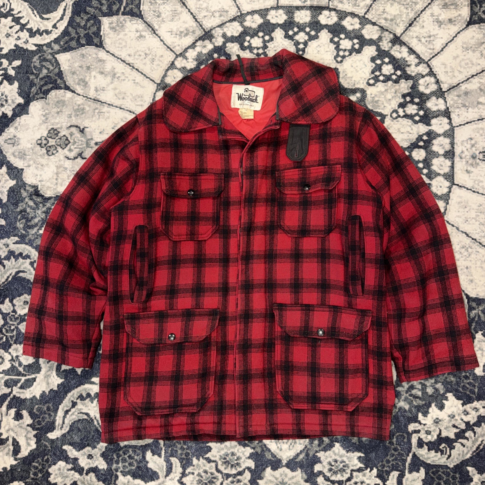 Vtg Woolrich 523 Mackinaw Red Black Buffalo Plaid Wool Quilt Hunting Coat Sz 42 Vtg Woolrich 523 Mackinaw Red Black Buffalo Plaid Wool Quilt Hunting Coat Sz 42