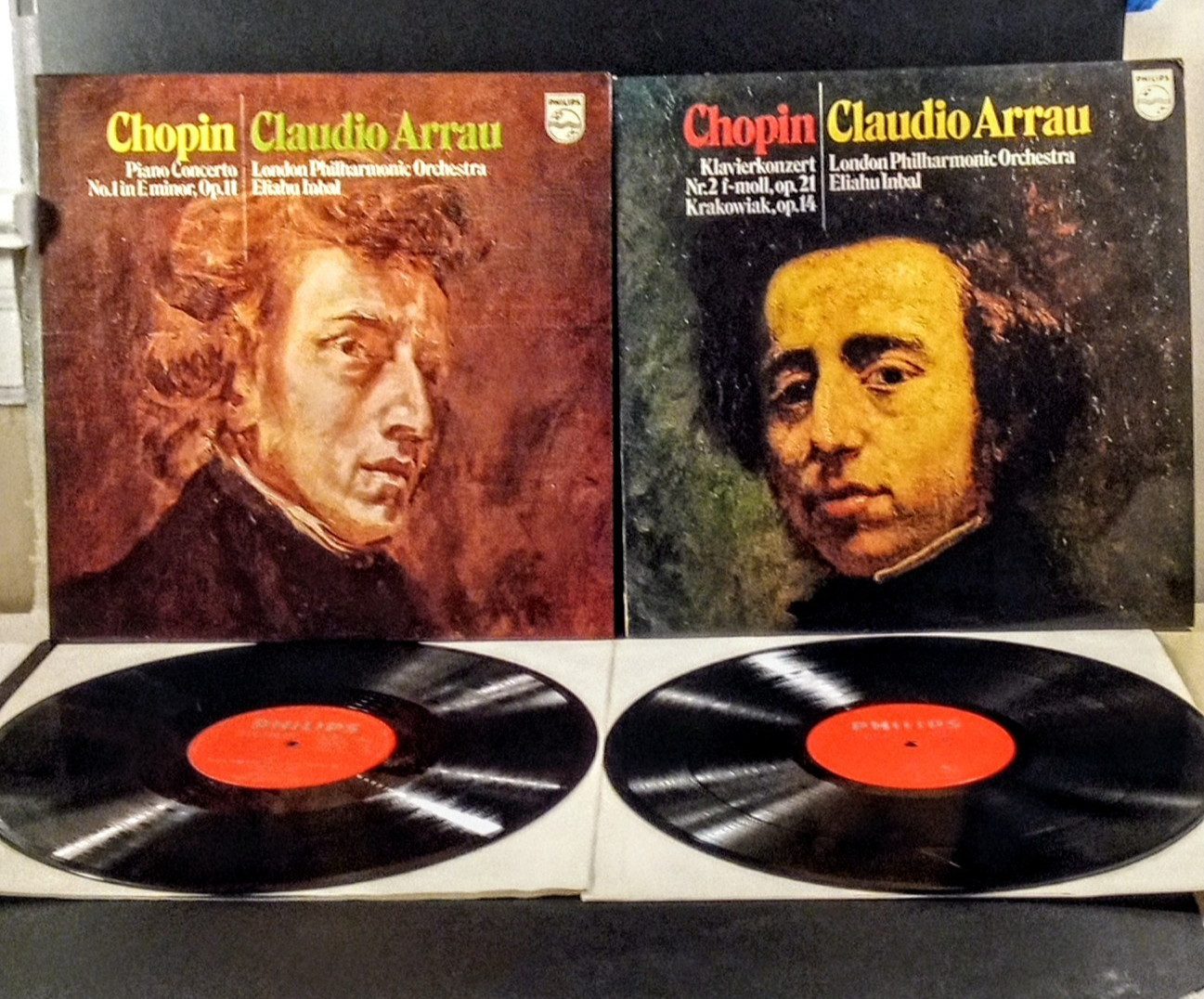 Chopin Piano Concertos No.1 & No.2 – Arrau · Inbal · LPO – Philips – NM – 2 LP's Chopin Piano Concertos No.1 & No.2 – Arrau · Inbal · LPO – Philips – NM – 2 LP's