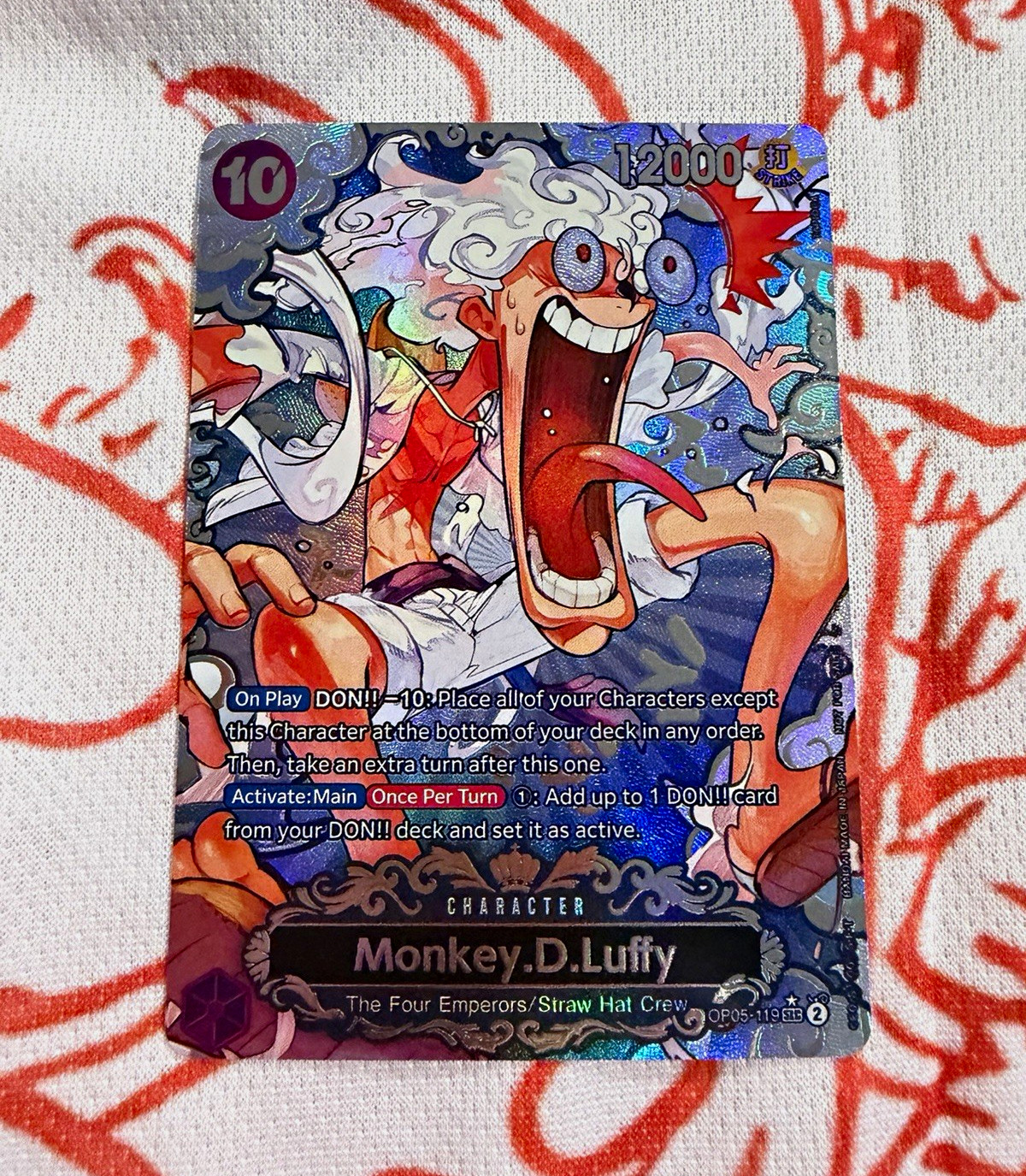 One Piece Monkey D. Luffy OP05-119 Secret Rare Alt Art Holo ENG DIY HQ Proxy 💎