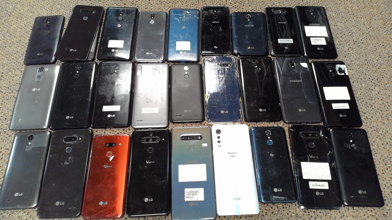 Lot of 27 Non-Working LG Smartphones with Various Issues