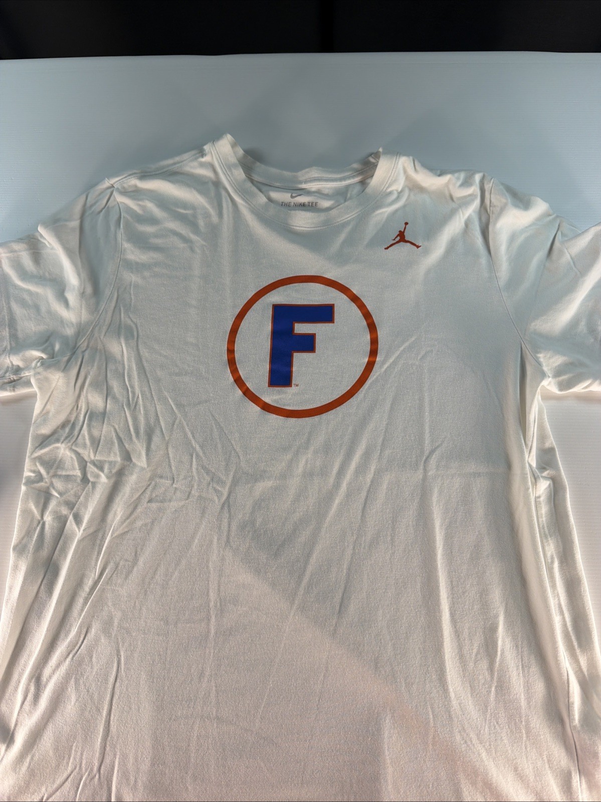 Nike Jordan Florida Gators Dri-FIT T-Shirt Men XL White Blue Orange Logo Nike Jordan Florida Gators Dri-FIT T-Shirt Men XL White Blue Orange Logo