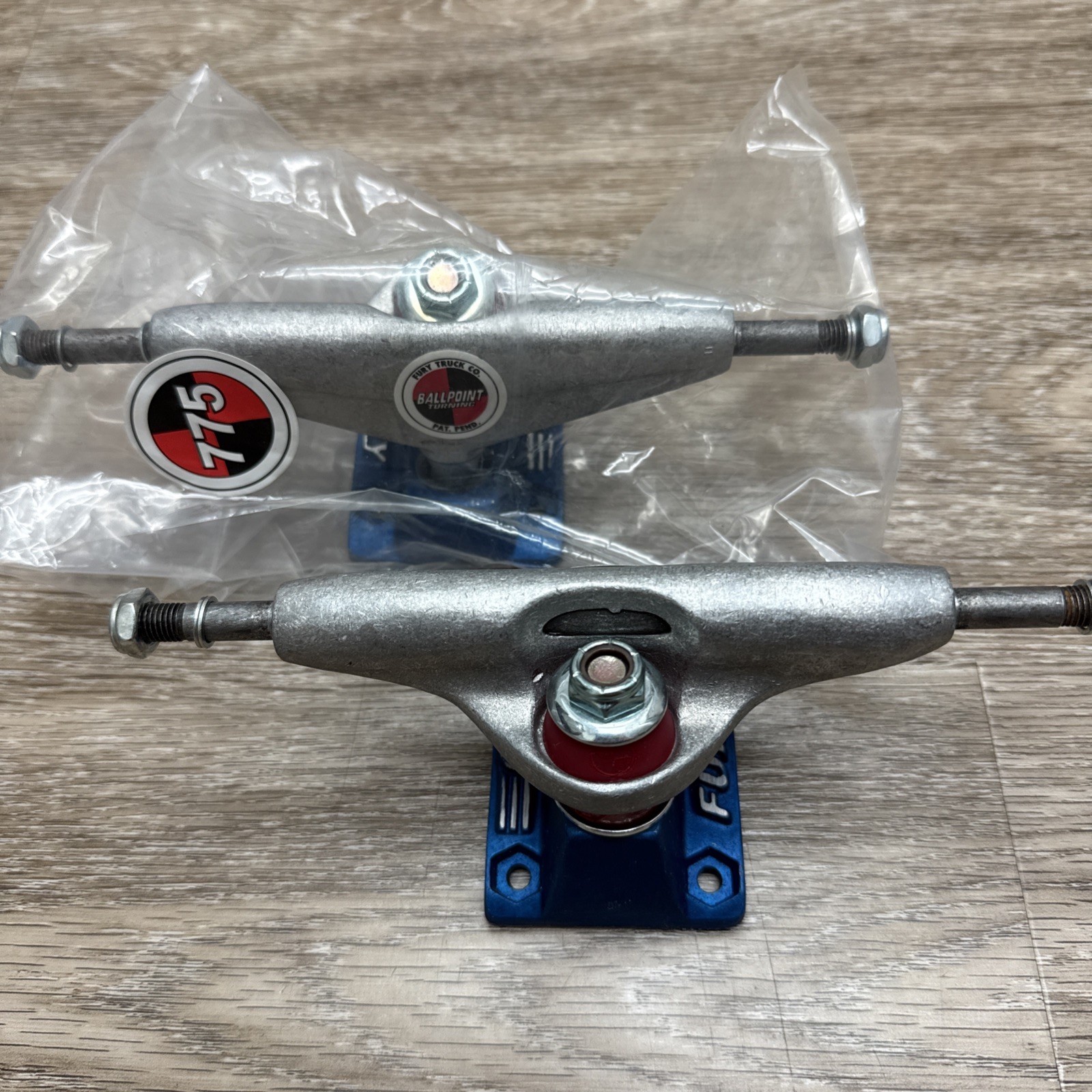 Vintage Fury Blue 775 LTS Skateboard Trucks - Late 90s NOS Brand New Deadstock 