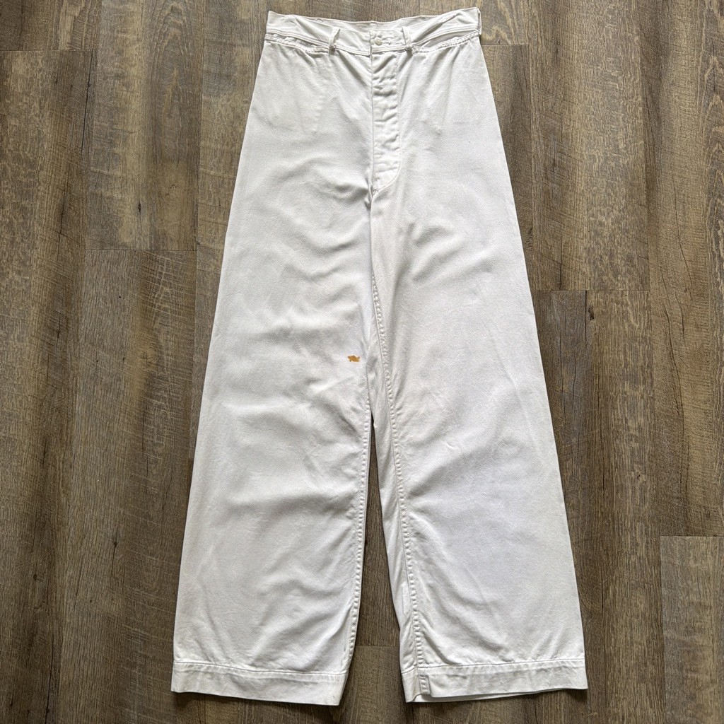 Vintage 1960s USN Bell Bottom Dungarees Button Fly 27x29 Vintage 1960s USN Bell Bottom Dungarees Button Fly 27x29