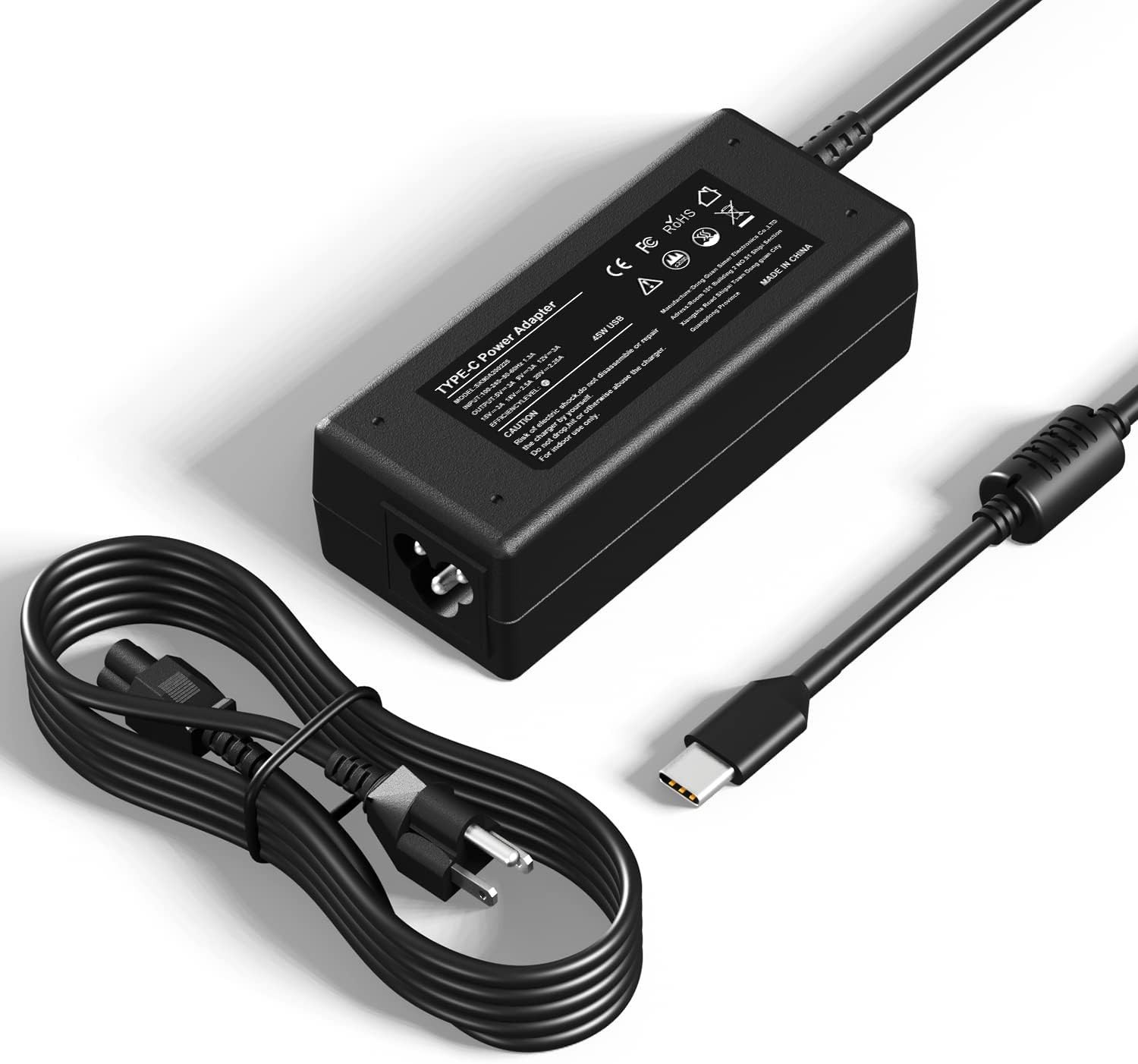 Universal 45W USB-C Laptop Charger for Most HP, Dell, Acer, Lenovo, Asus Models