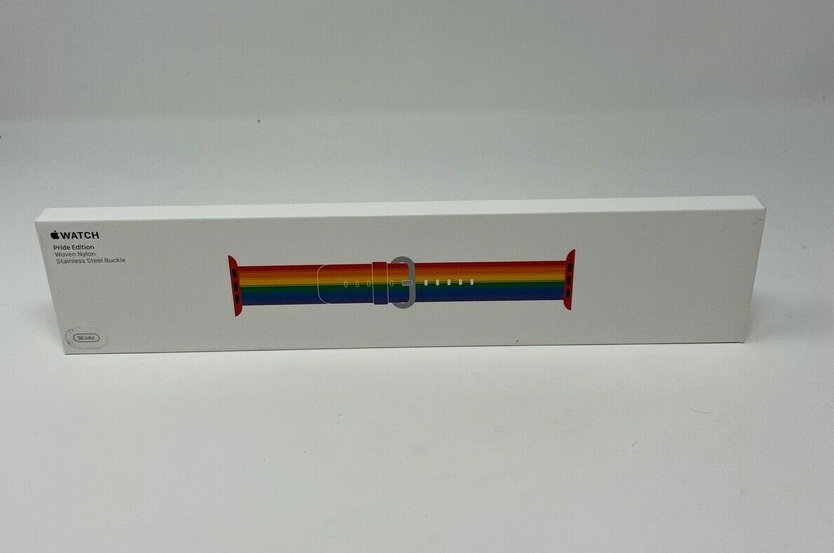 Rare Genuine 2017 38mm Apple Watch Pride Edition Woven Band Authentic OEM 40MM Rare Genuine 2017 38mm Apple Watch Pride Edition Woven Band Authentic OEM 40MM