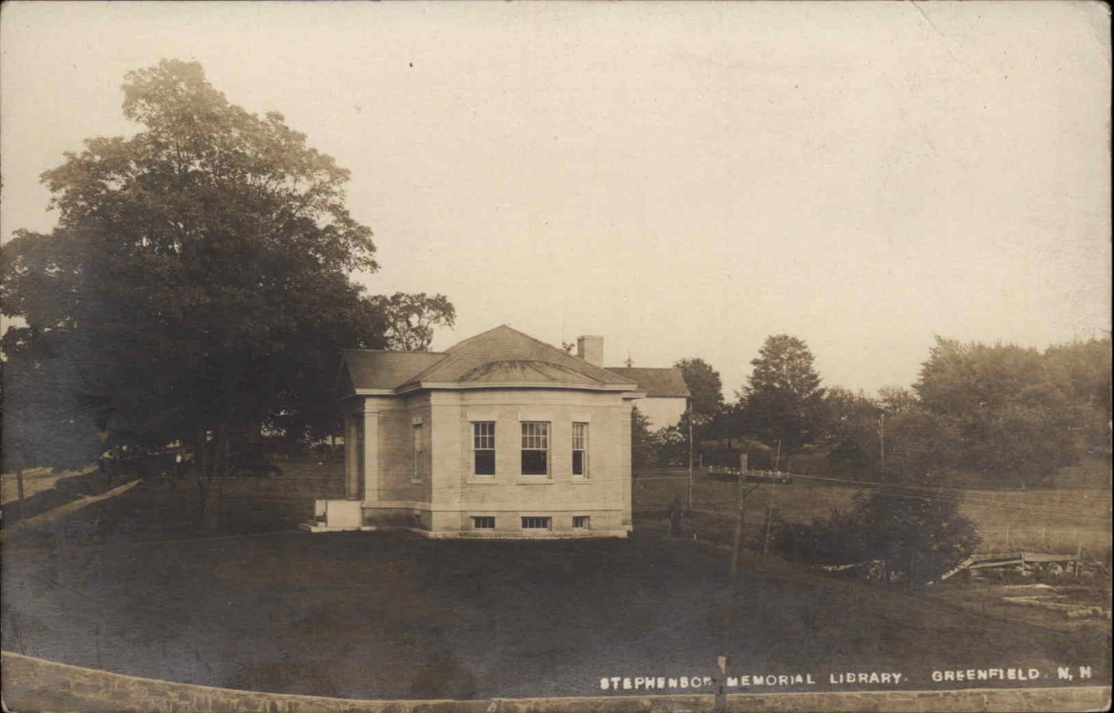 GREENFIELD NEW HAMPSHIRE NH Stephenson Memorial Library Antique RPPC GREENFIELD NEW HAMPSHIRE NH Stephenson Memorial Library Antique RPPC