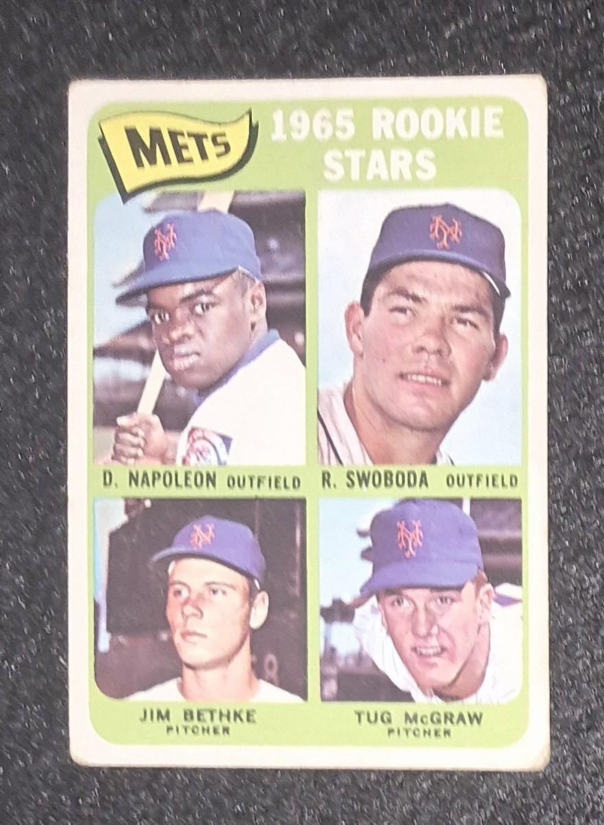 1965 Topps #533 Mets Rookie Star McGraw Swoboda RC 1969 World Series VG Centered 1965 Topps #533 Mets Rookie Star McGraw Swoboda RC 1969 World Series VG Centered