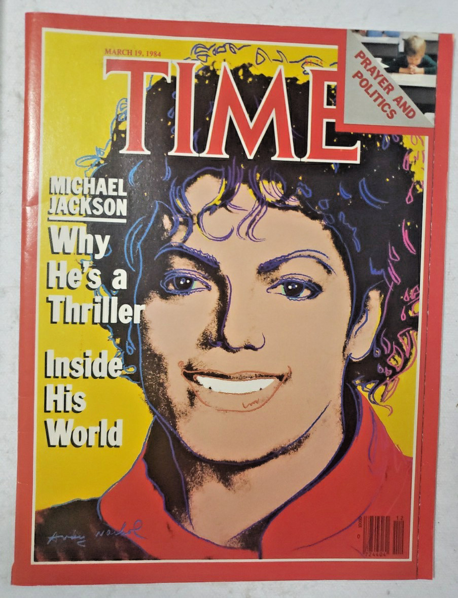 Vintage TIME Magazine March 19 1984 Michael Jackson Andy Warhol Cover Thriller Vintage TIME Magazine March 19 1984 Michael Jackson Andy Warhol Cover Thriller