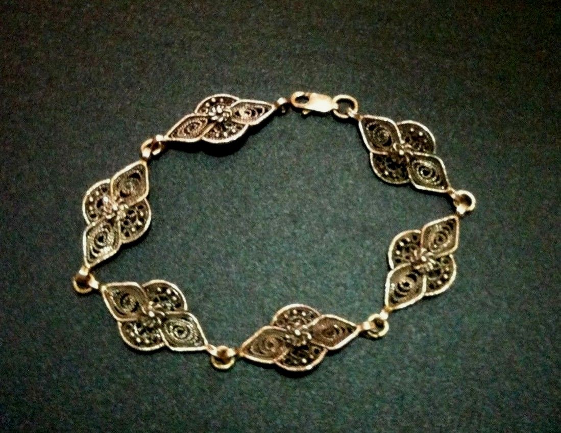 VINTAGE WOMEN NEW SILVER 925 BRACELET IN FILIGREE-ANTIQUE MODEL-AWES0ME VINTAGE WOMEN NEW SILVER 925 BRACELET IN FILIGREE-ANTIQUE MODEL-AWES0ME