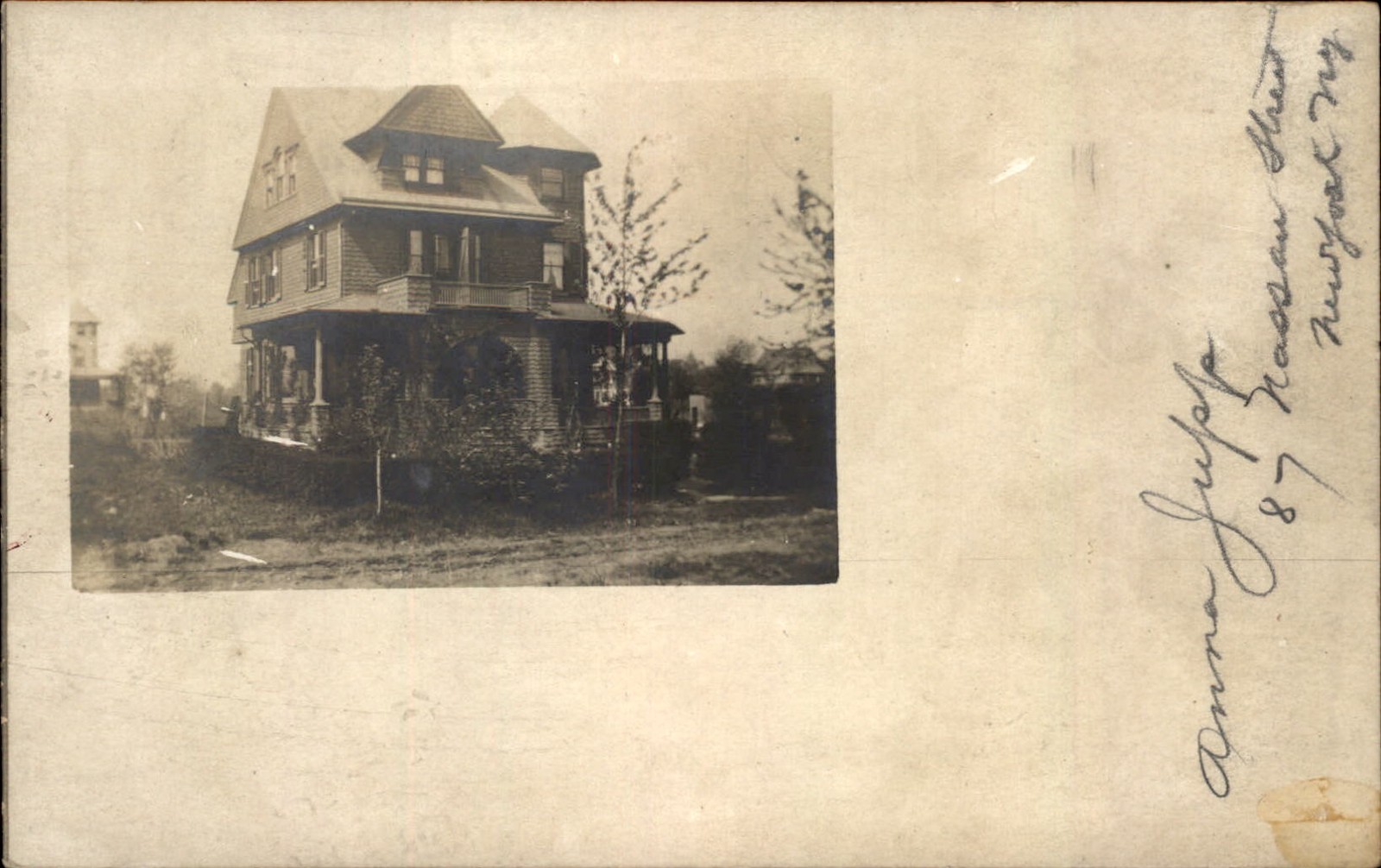 New York City 87 Nassau St. Written on Back House c1905 Real Photo Postcard bhn New York City 87 Nassau St. Written on Back House c1905 Real Photo Postcard bhn