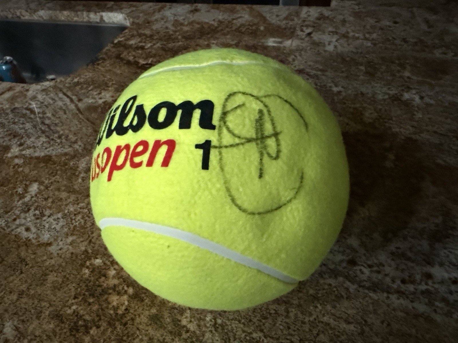 NOVAK DJOKOVIC SIGNED JUMBO TENNIS BALL – JSA AUTHENTICATED – TENNIS LEGEND