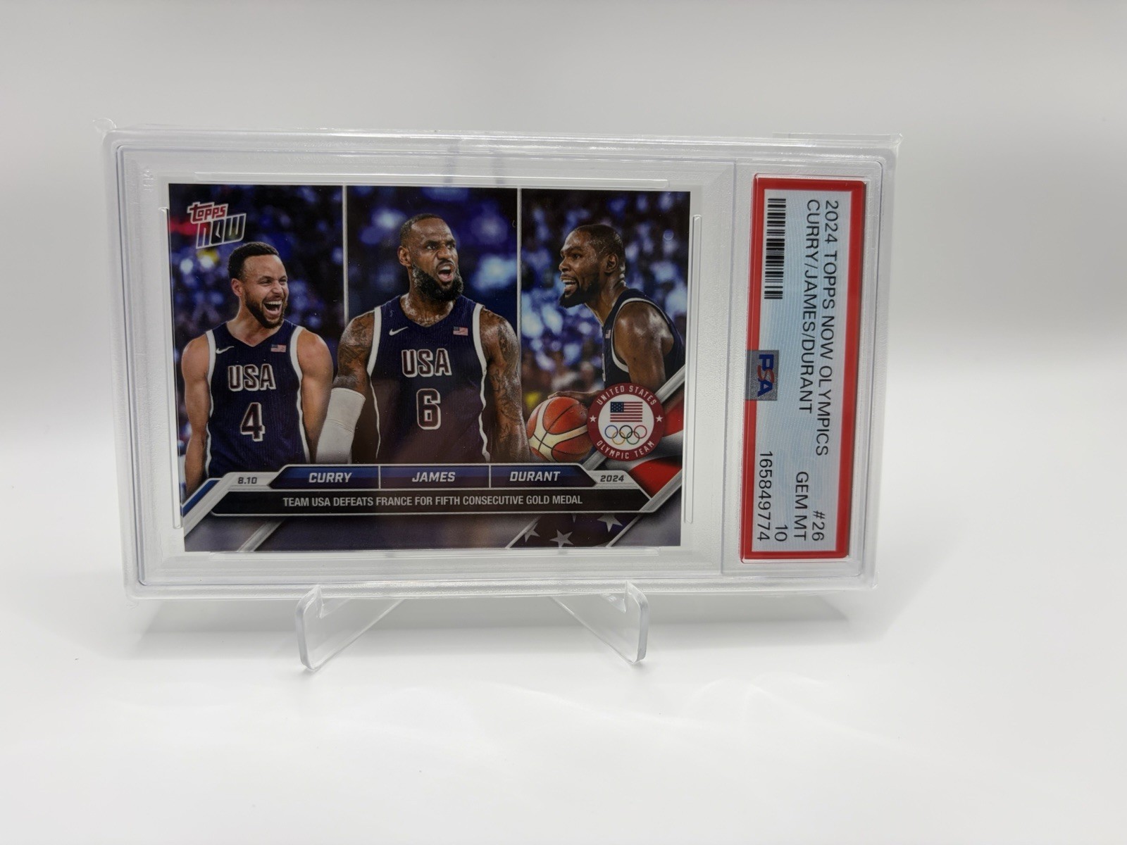 2024 Topps Now Olympics - Curry/James/Durant #26 PSA 10