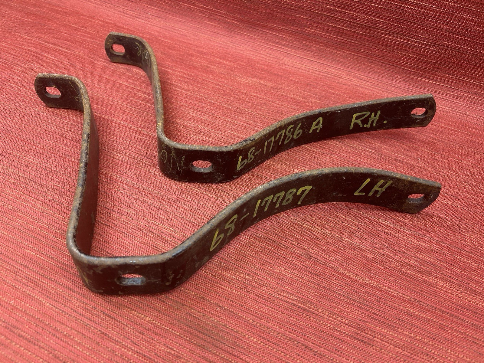 NOS pair 1936 Ford car rear bumper brackets, flathead hot rat rod lowrider NOS pair 1936 Ford car rear bumper brackets, flathead hot rat rod lowrider