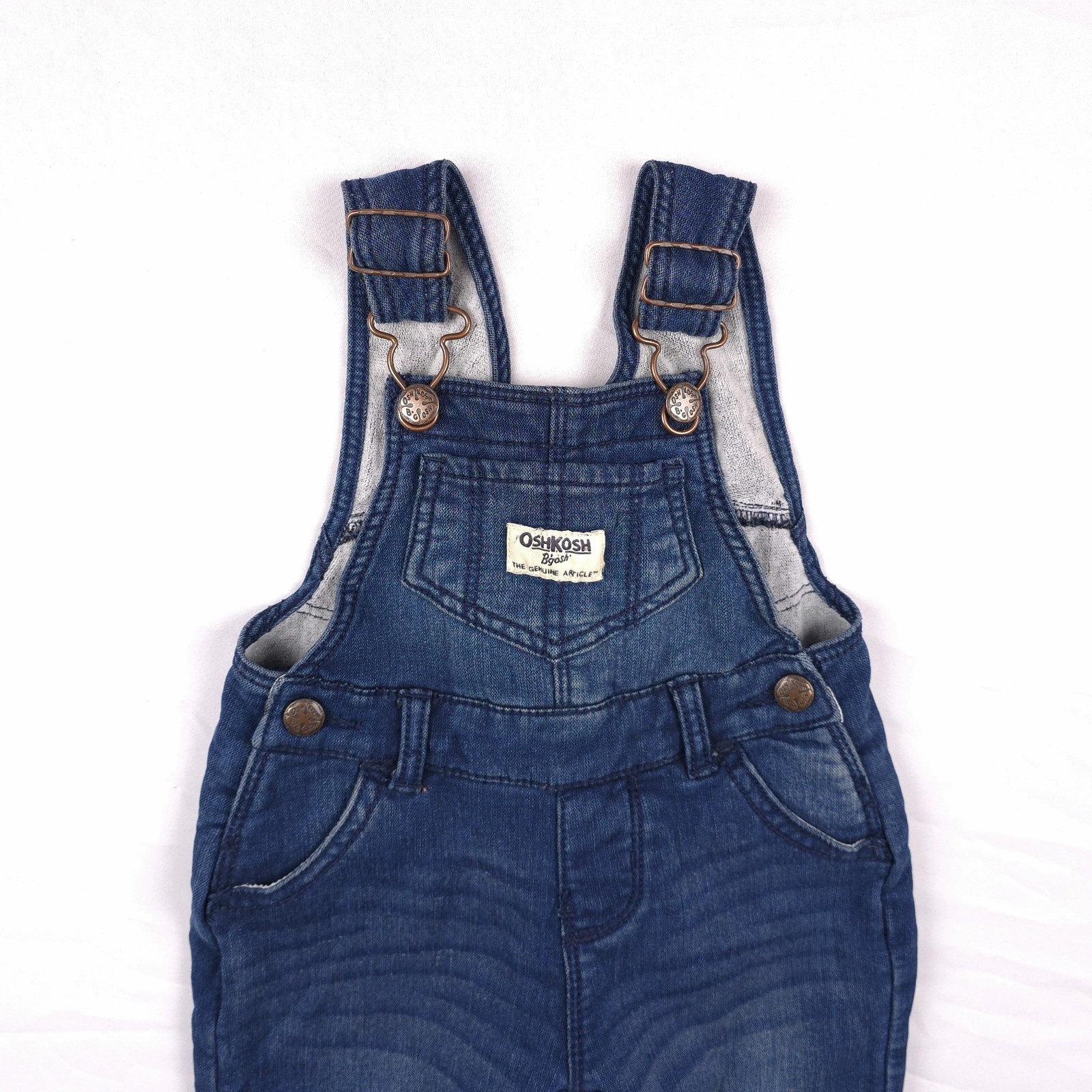 Oshkosh B\'gosh Medium Wash Denim Overalls Dungarees Kids 6 Months Blue Grunge Oshkosh B\'gosh Medium Wash Denim Overalls Dungarees Kids 6 Months Blue Grunge