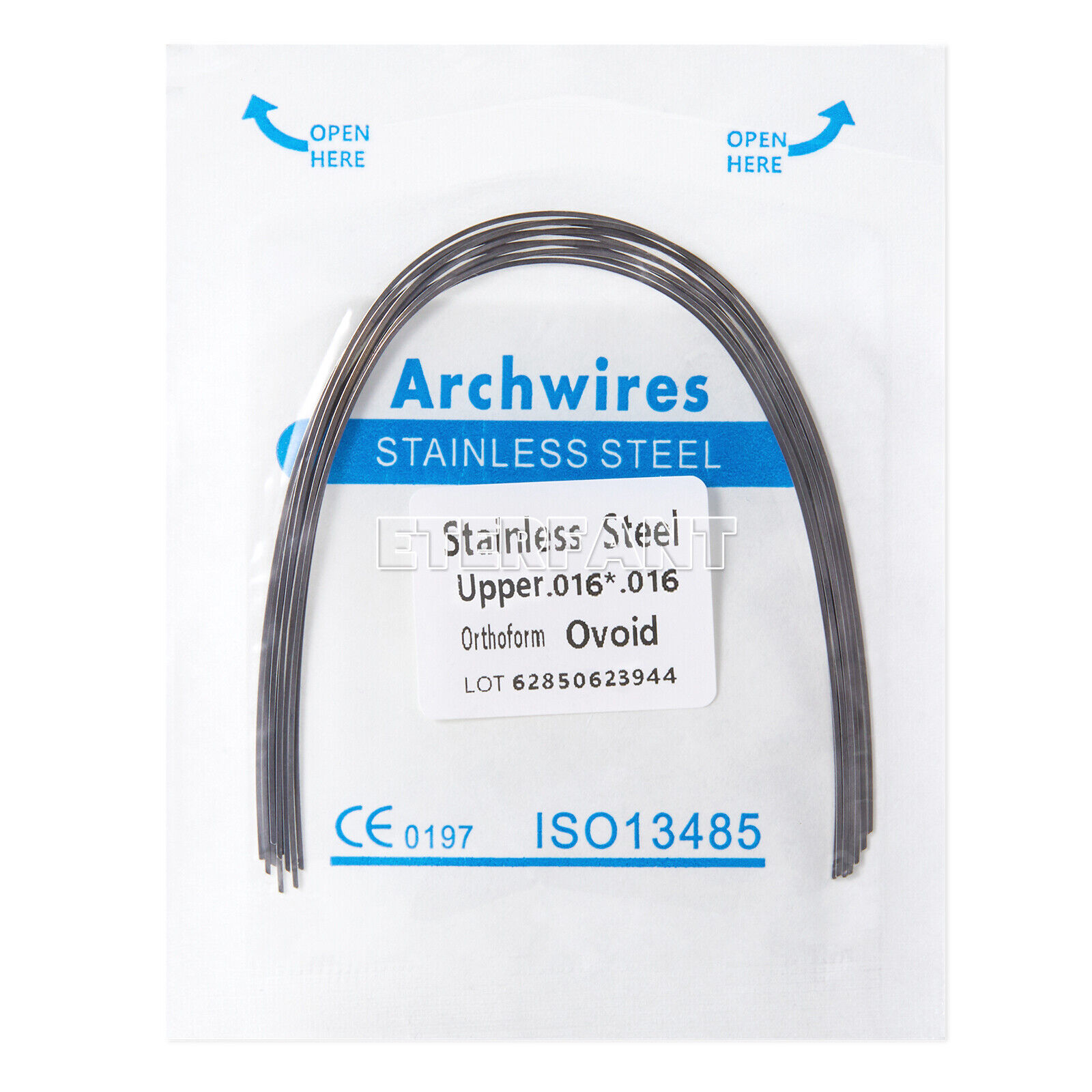 10PCs ETERFANT Dental Orthodontic Arch Wires Stainless Steel Rectangular Ovoid