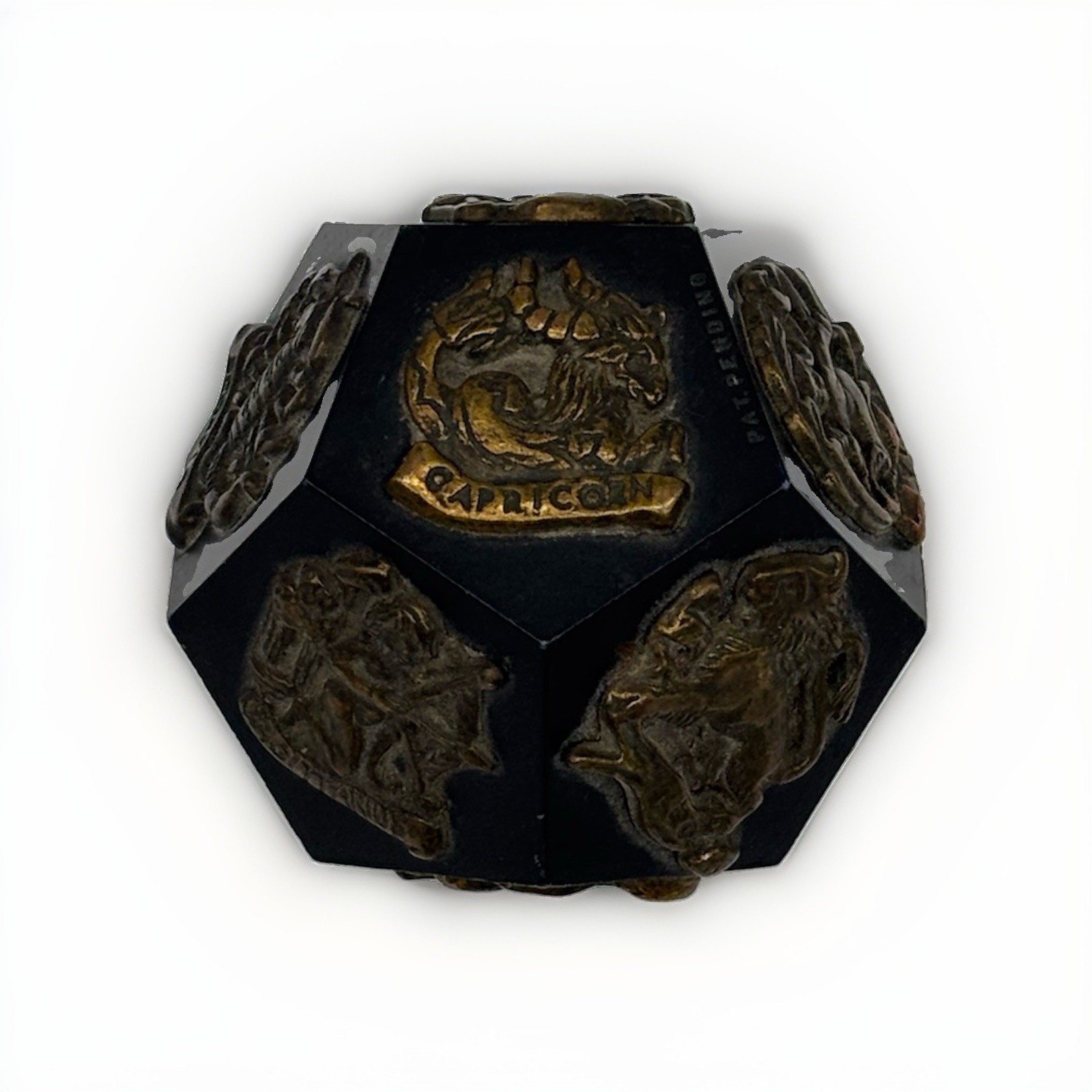 Vintage Mid-Century Modern Zodiac Dodecahedron Fortune Telling Paperweight Vintage Mid-Century Modern Zodiac Dodecahedron Fortune Telling Paperweight