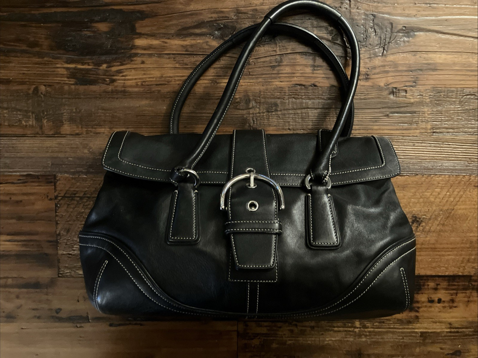 Vintage Y2K Coach Hampton SoHo Black Leather Satchel M3S-9251 Vintage Y2K Coach Hampton SoHo Black Leather Satchel M3S-9251