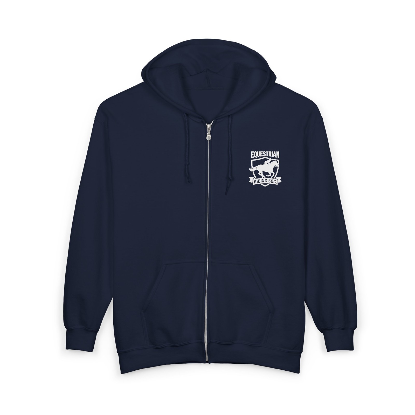 Horse Riding Full Zip Hoodie Equestrian Club Graphic Sweatshirt Gift