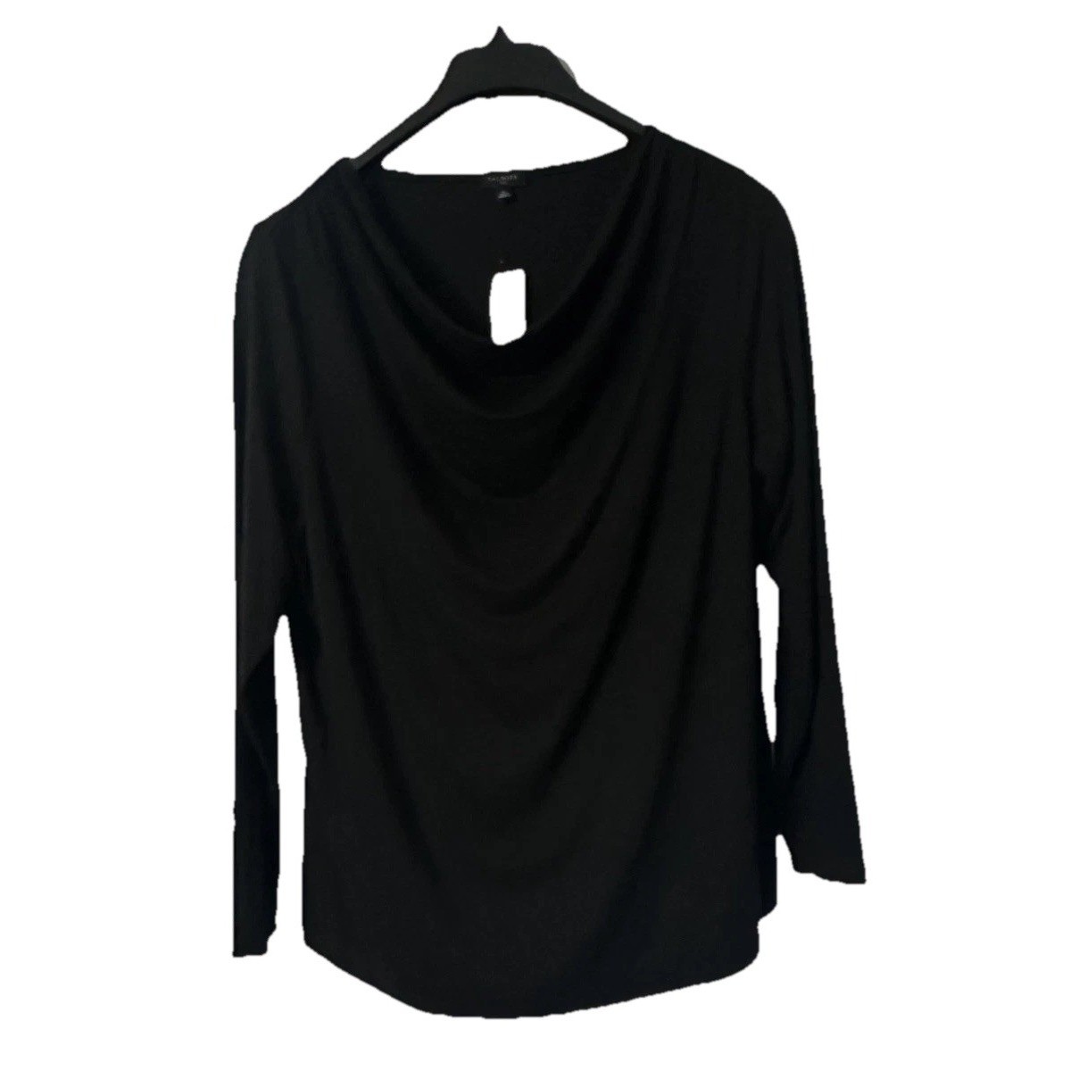 NWT Talbots Womens Long Sleeve Stretch Black Top Blouse Shirt Plus Size 1X NWT Talbots Womens Long Sleeve Stretch Black Top Blouse Shirt Plus Size 1X