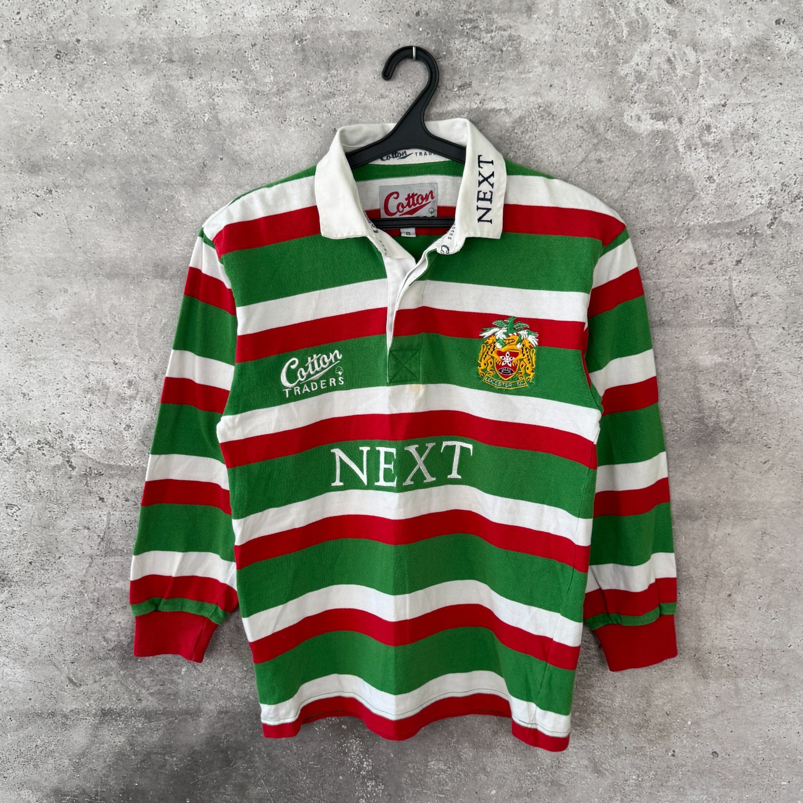 LEICESTER TIGERS 1997/1999 RUGBY UNION SHIRT COTTON TRADERS JERSEY SIZE S