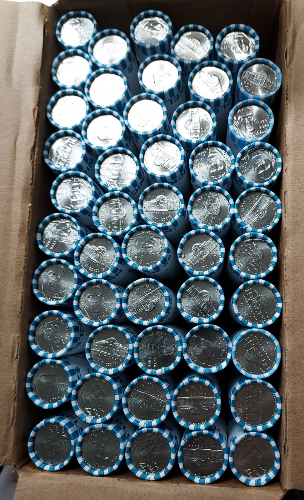2026 P Nickels , 10 Unopened rolls from OBW box 2026 P Nickels , 10 Unopened rolls from OBW box