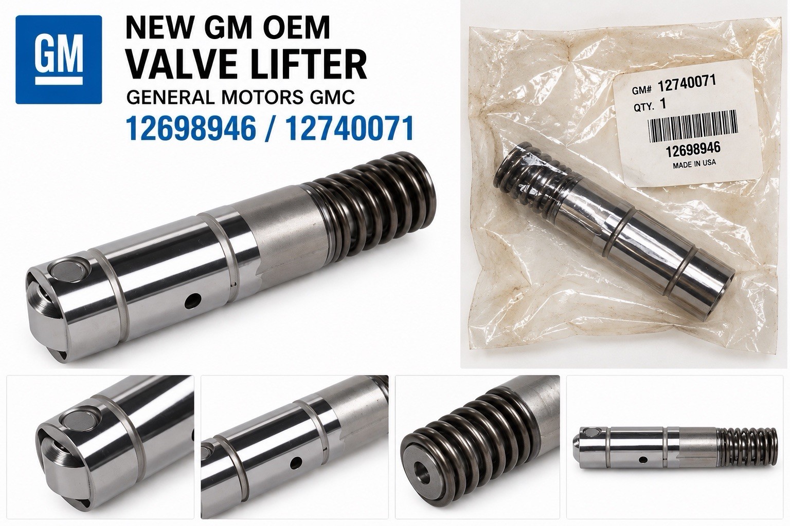 NEW GM OEM VALVE LIFTER- GENERAL MOTORS GMC 12698946/12740071 NEW GM OEM VALVE LIFTER- GENERAL MOTORS GMC 12698946/12740071