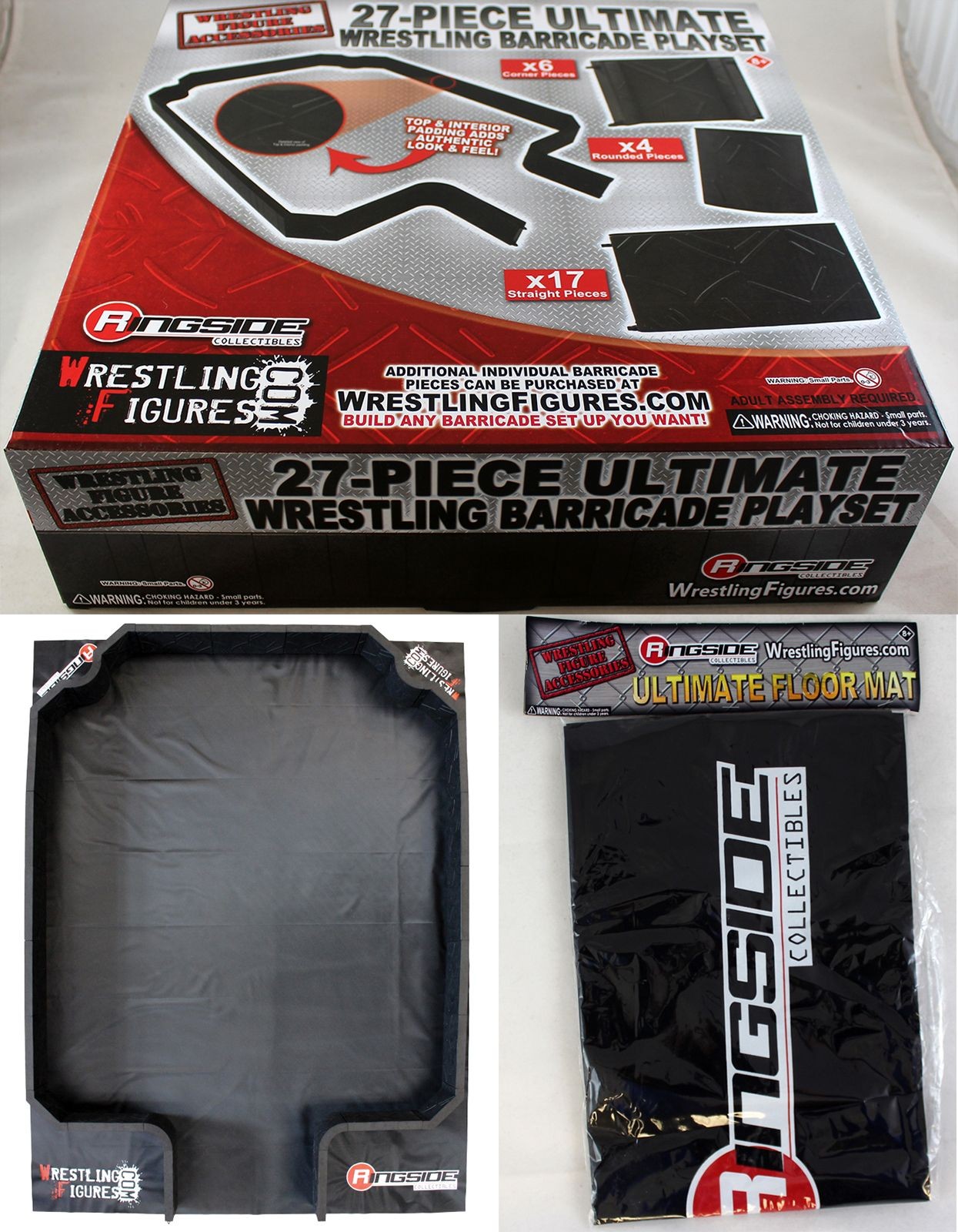 Package Deal (Set of 2) - 27-Piece Ultimate  Barricade Playset & Floor Mat
