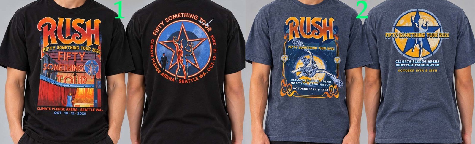 Rush Seattle Washington Event October 10-12 2026 Tee 2 Sided T-Shirt Rush Seattle Washington Event October 10-12 2026 Tee 2 Sided T-Shirt