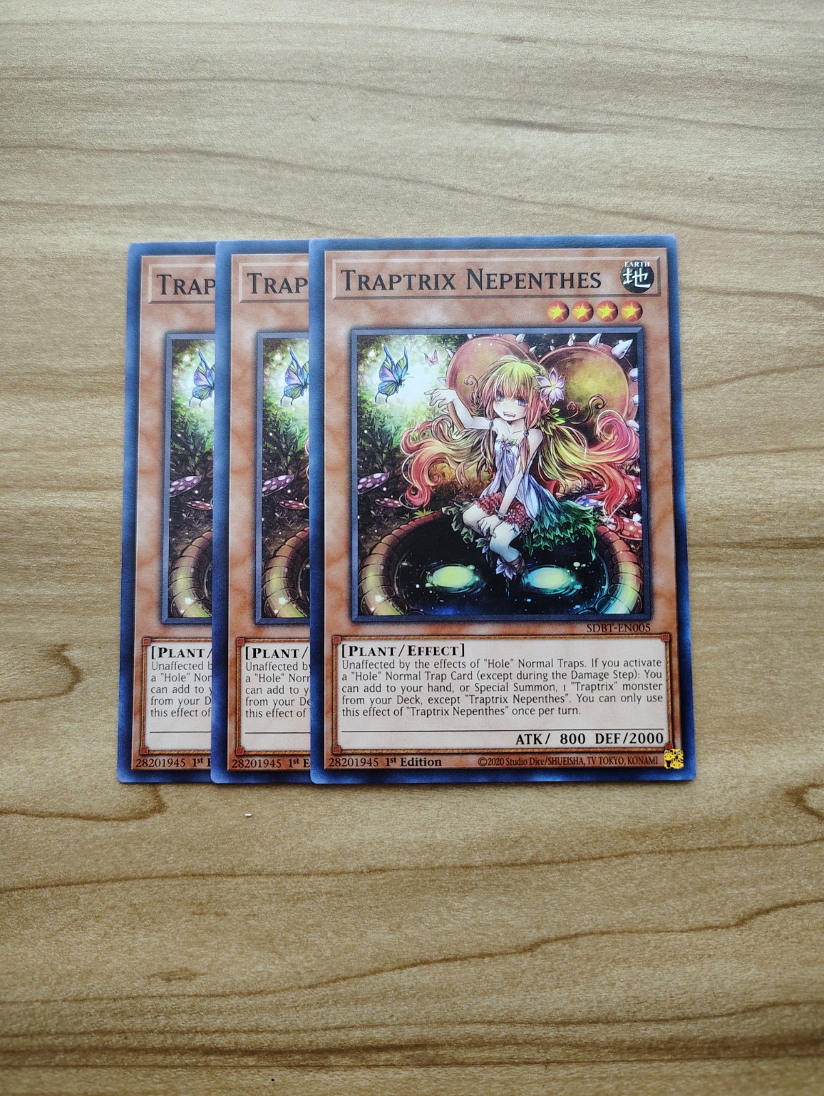 Yu-Gi-Oh - Traptrix Nepenthes 3X - Complete Playset Of Cards