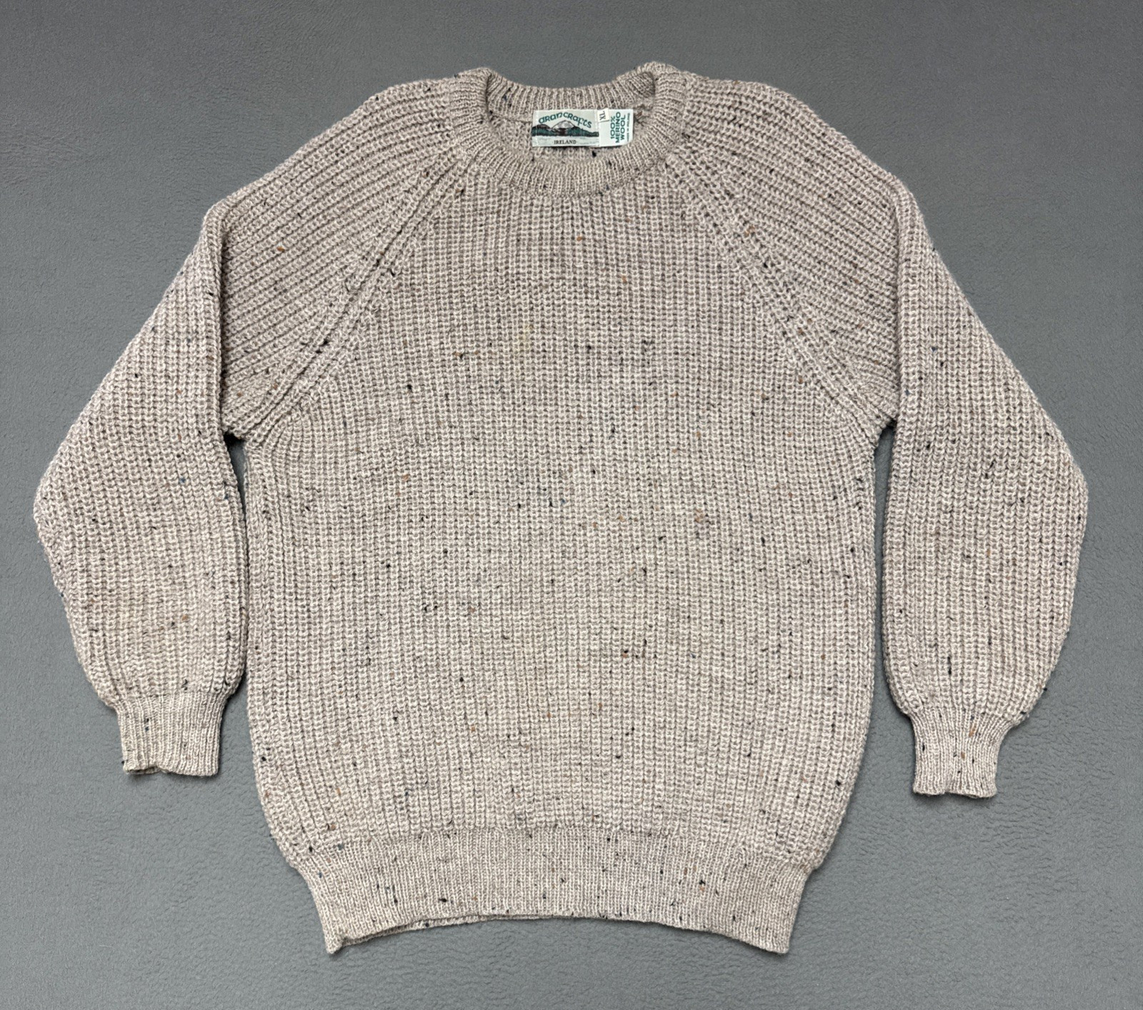 Aran Crafts Merino Wool Rib Crew Sweater Mens Size XL Oatmeal Crewneck Gorpcore Aran Crafts Merino Wool Rib Crew Sweater Mens Size XL Oatmeal Crewneck Gorpcore