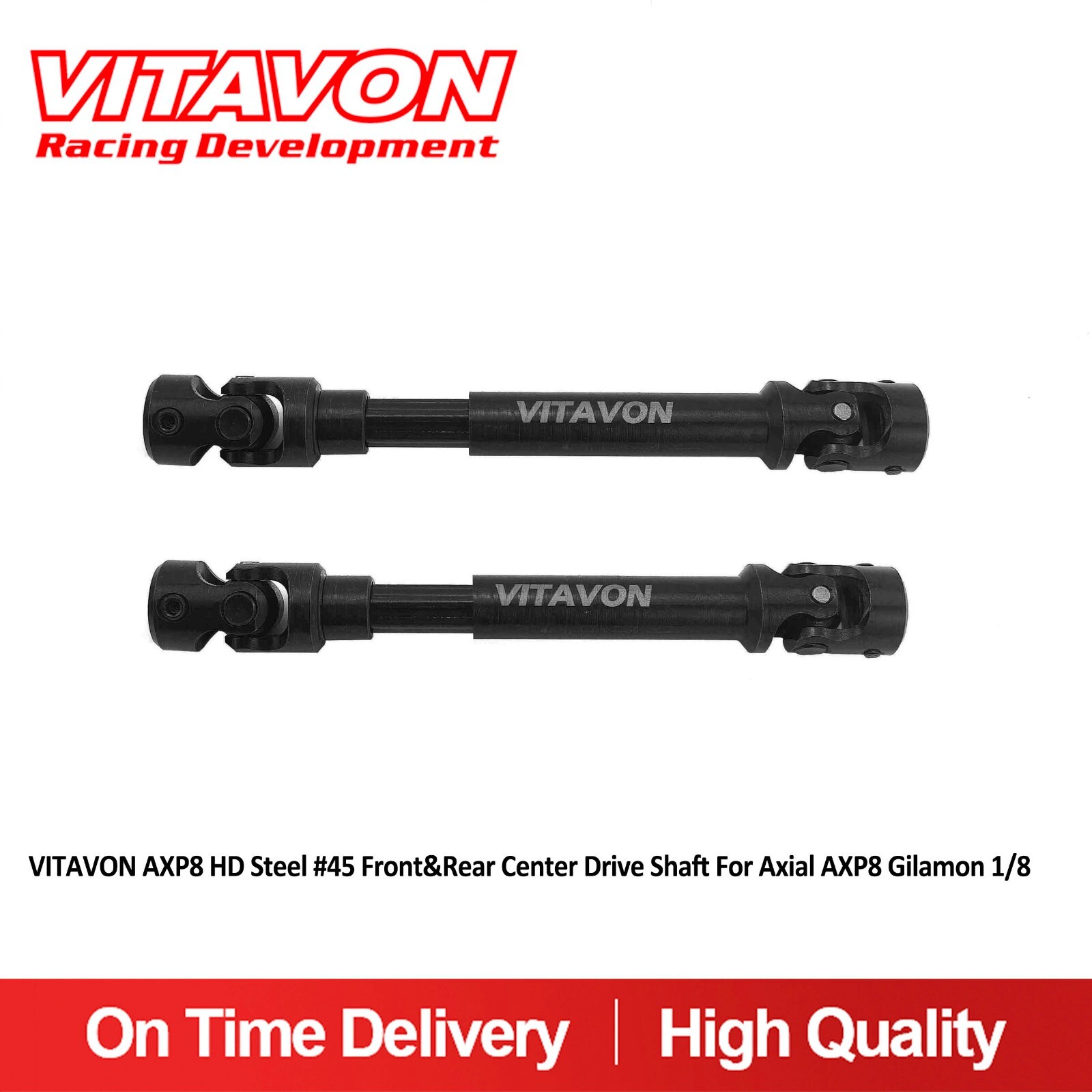 Vitavon AXP8 HD Steel #45 Front&Rear Center Drive Shaft For Axial AXP8 Gilamon Vitavon AXP8 HD Steel #45 Front&Rear Center Drive Shaft For Axial AXP8 Gilamon