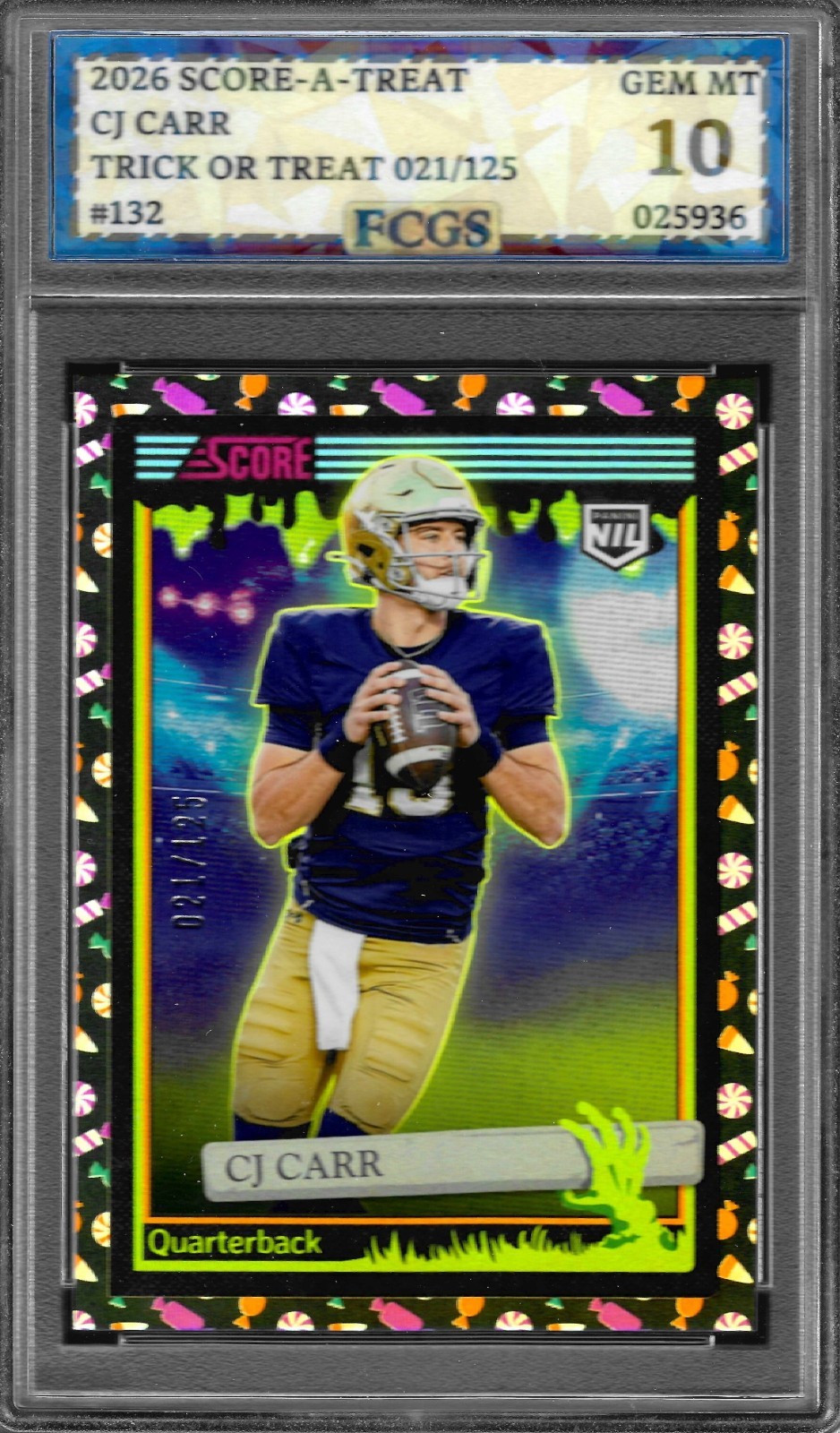 2026 Score A Treat CJ Carr Trick or Treat /125 #132 Graded FCGS 10 GEM MINT 2026 Score A Treat CJ Carr Trick or Treat /125 #132 Graded FCGS 10 GEM MINT