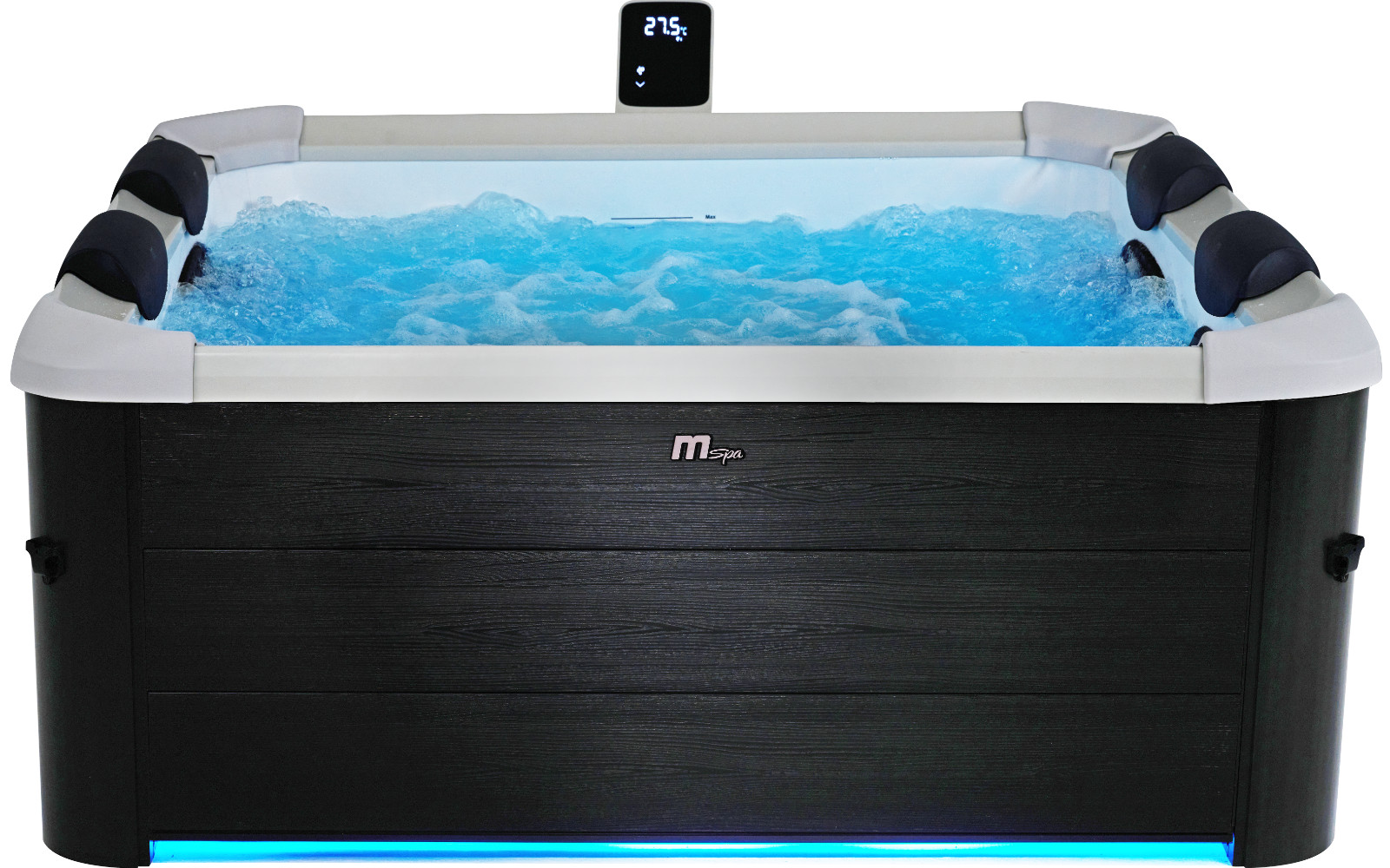 MSPA FRAME OSLO BUBBLE & JET SPA INFLATABLE HOT TUB PLASTIC WOOD WALL LED LIGHTS