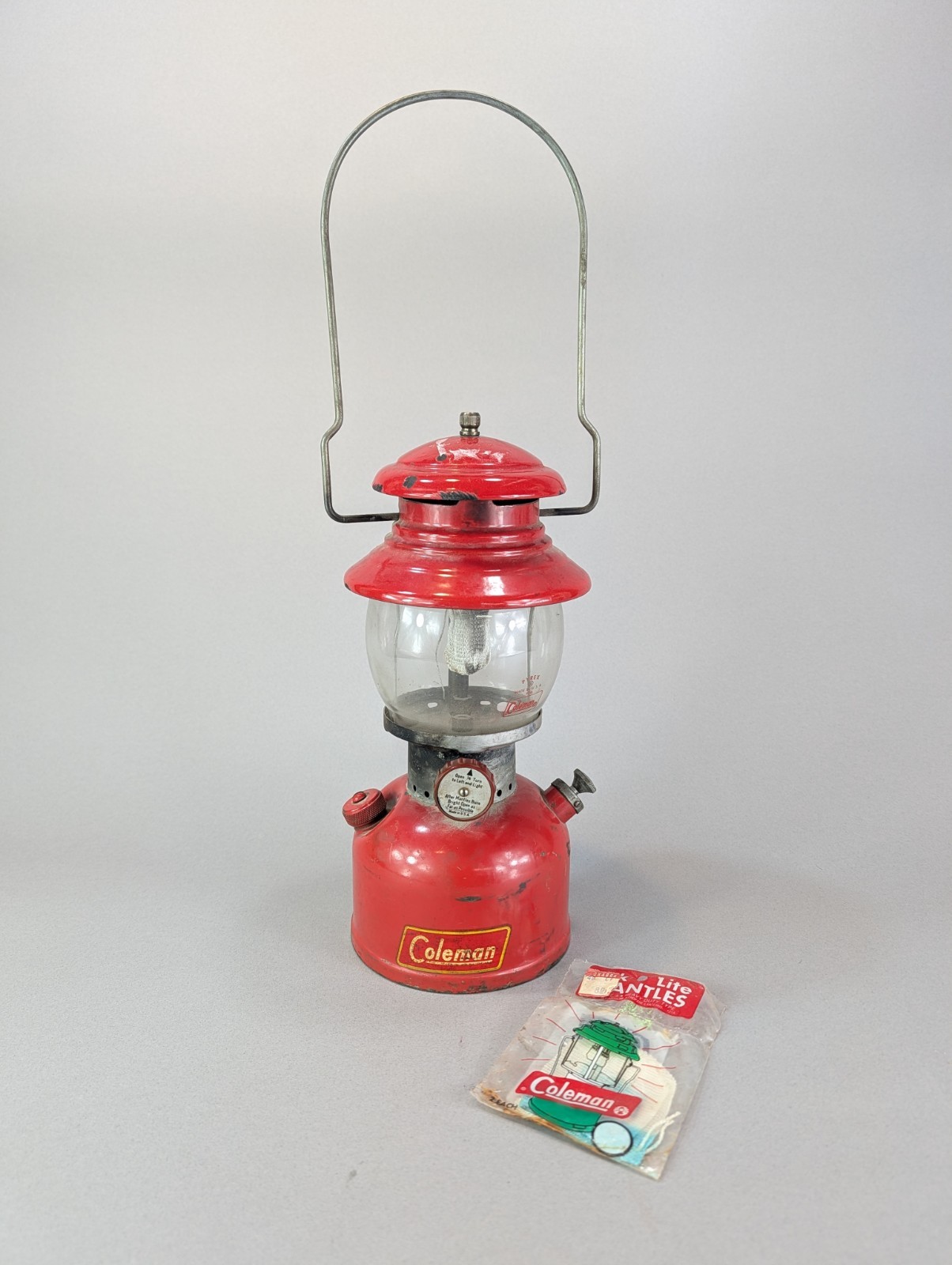 Coleman 200A Red Single Mantle Lantern Dated 7-53 Vintage Coleman 200A Red Single Mantle Lantern Dated 7-53 Vintage