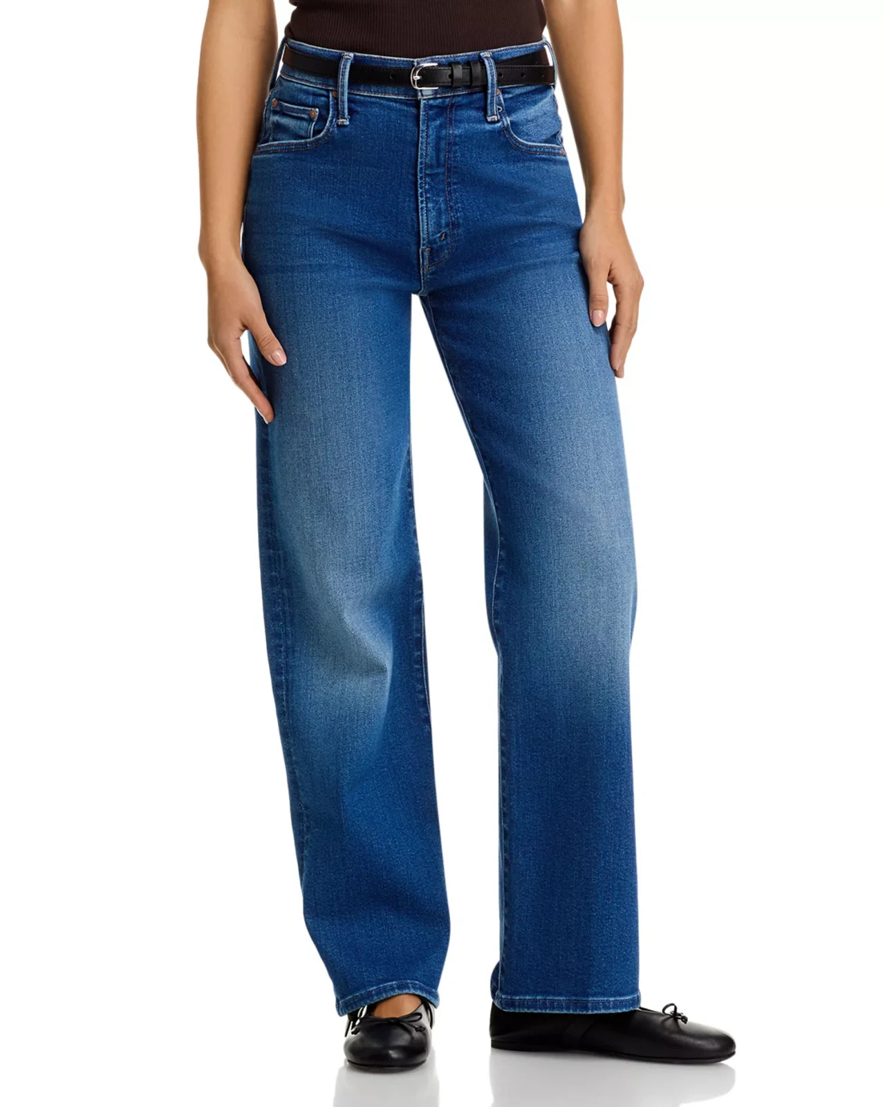 MOTHER The Rambler Zip Flood High Rise Jeans in Nip It In The Bud MSRP $238