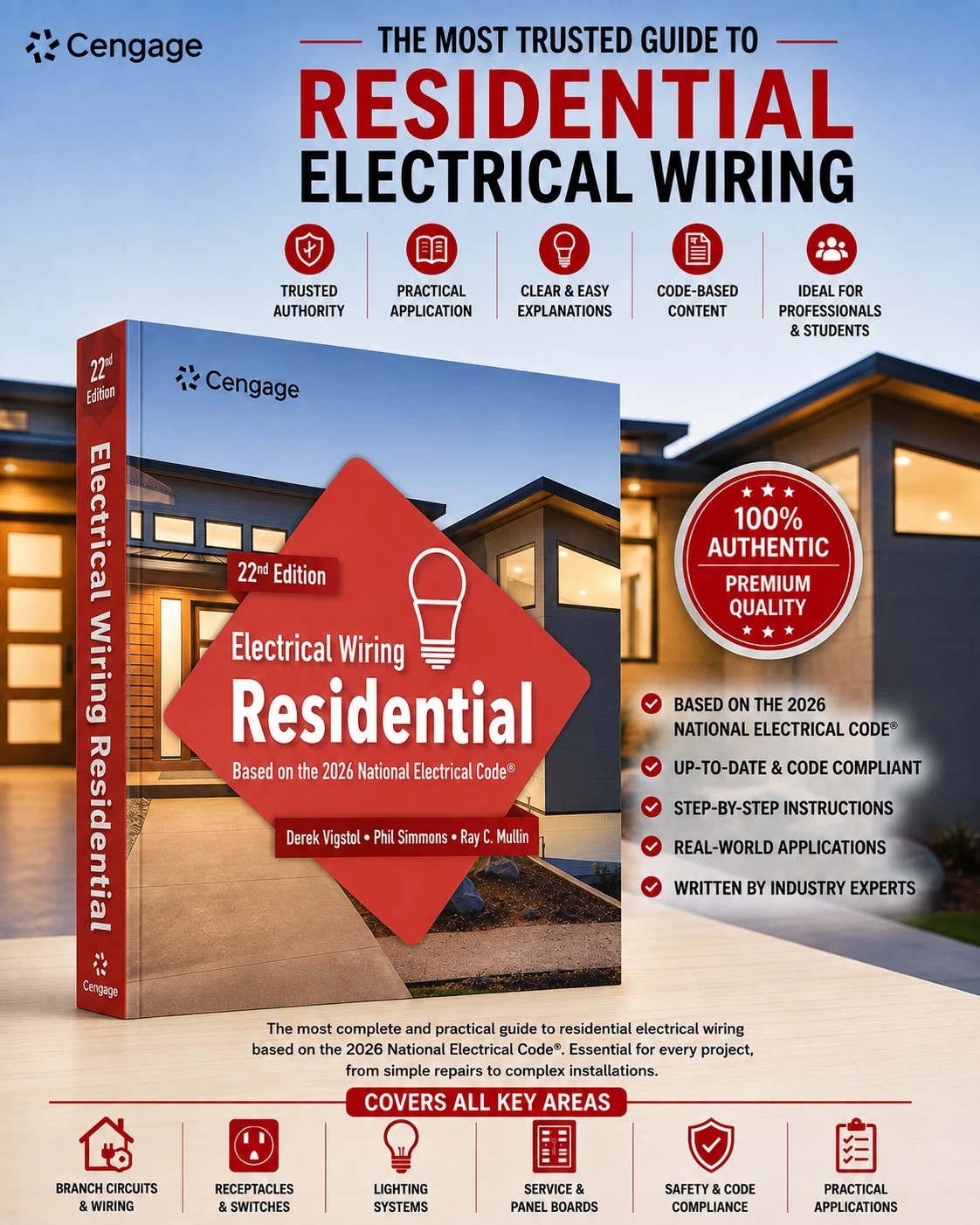 Cenage Electrical Wiring Residential 22nd Edition Based on 2026 NEC Paperback Cenage Electrical Wiring Residential 22nd Edition Based on 2026 NEC Paperback