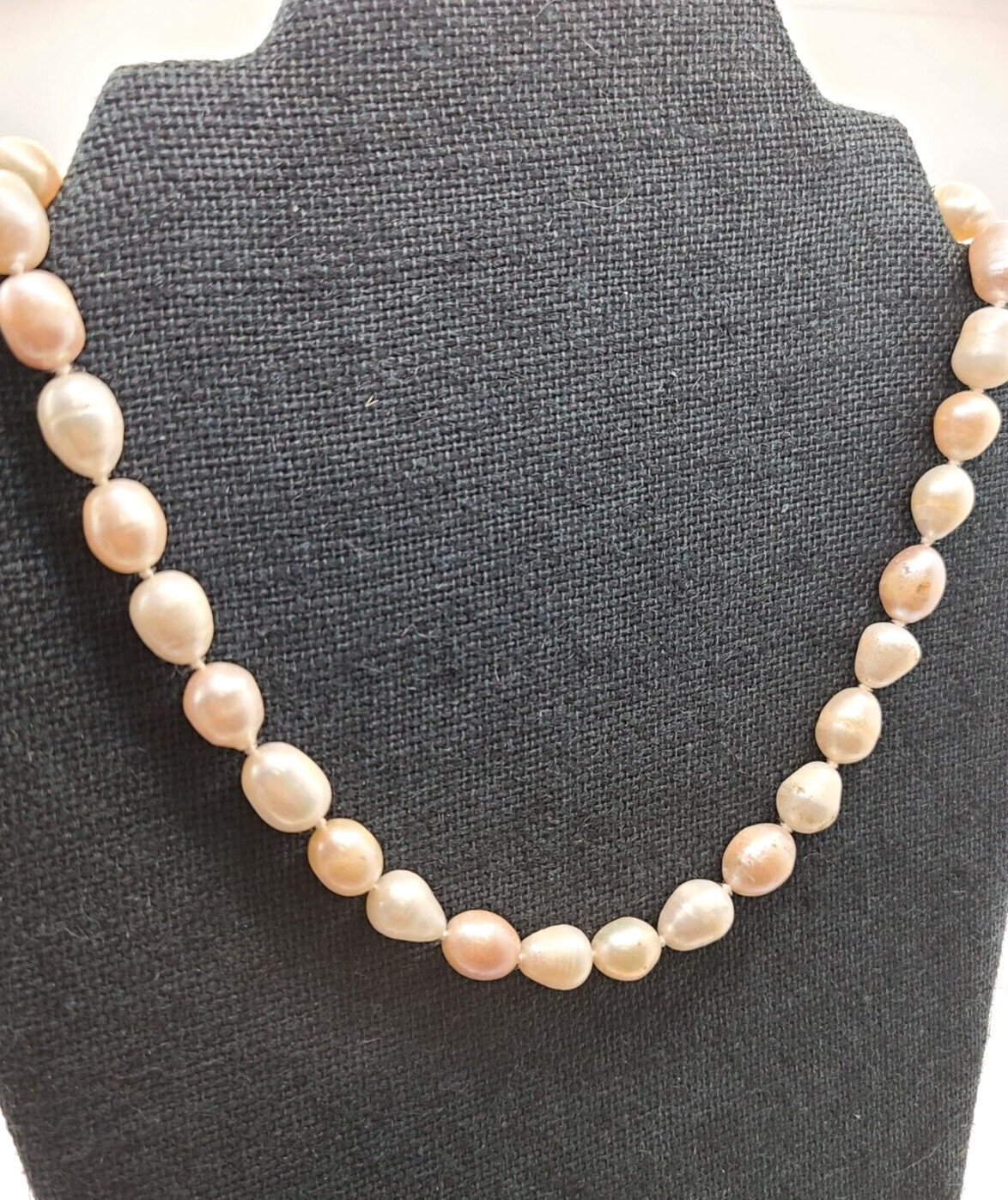 Huge 12mm-15mm Freshwater Teardrop Pearls White/Pink 925 Clasp 18\